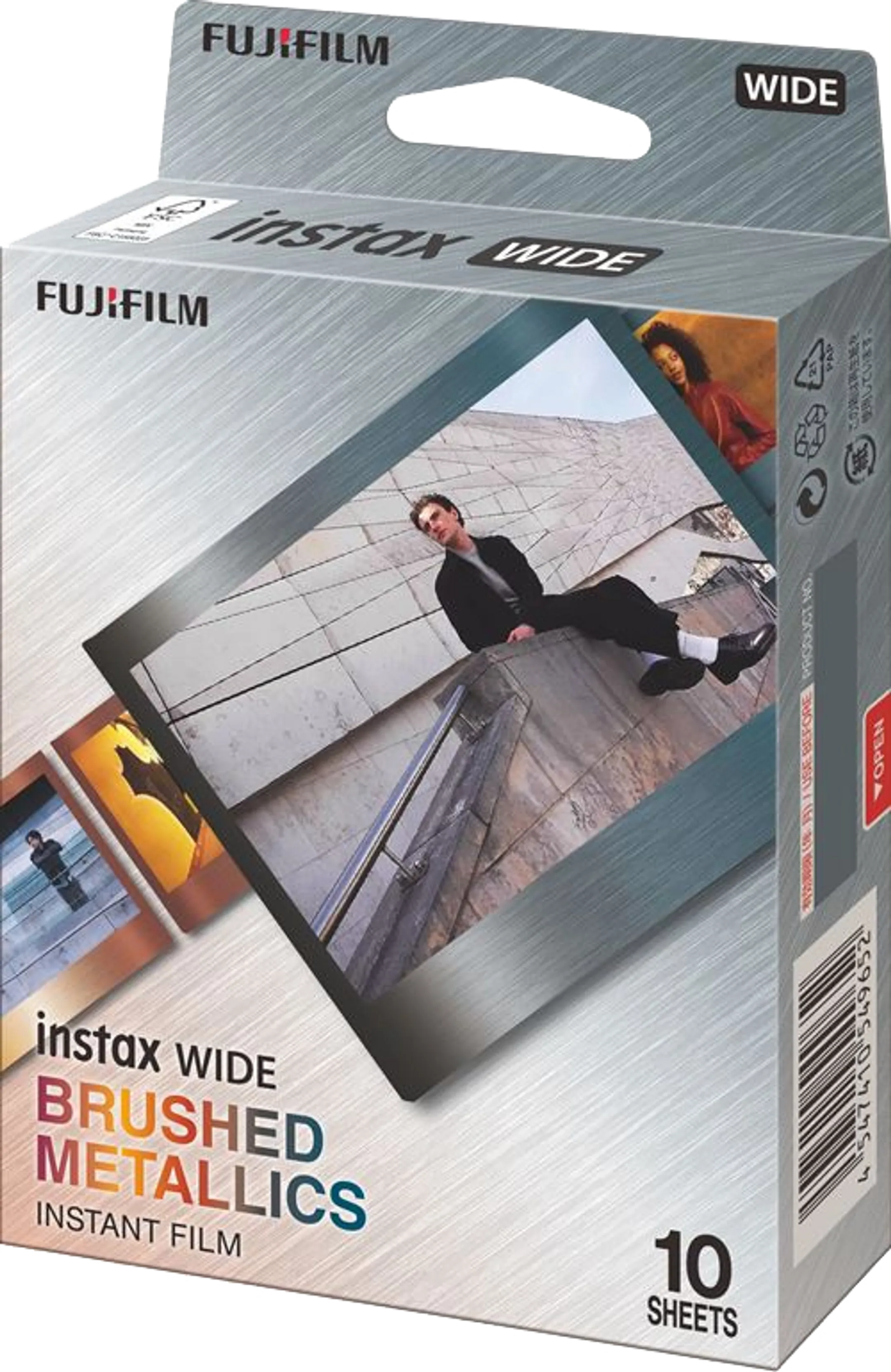 Instax WIDE brushed metal film