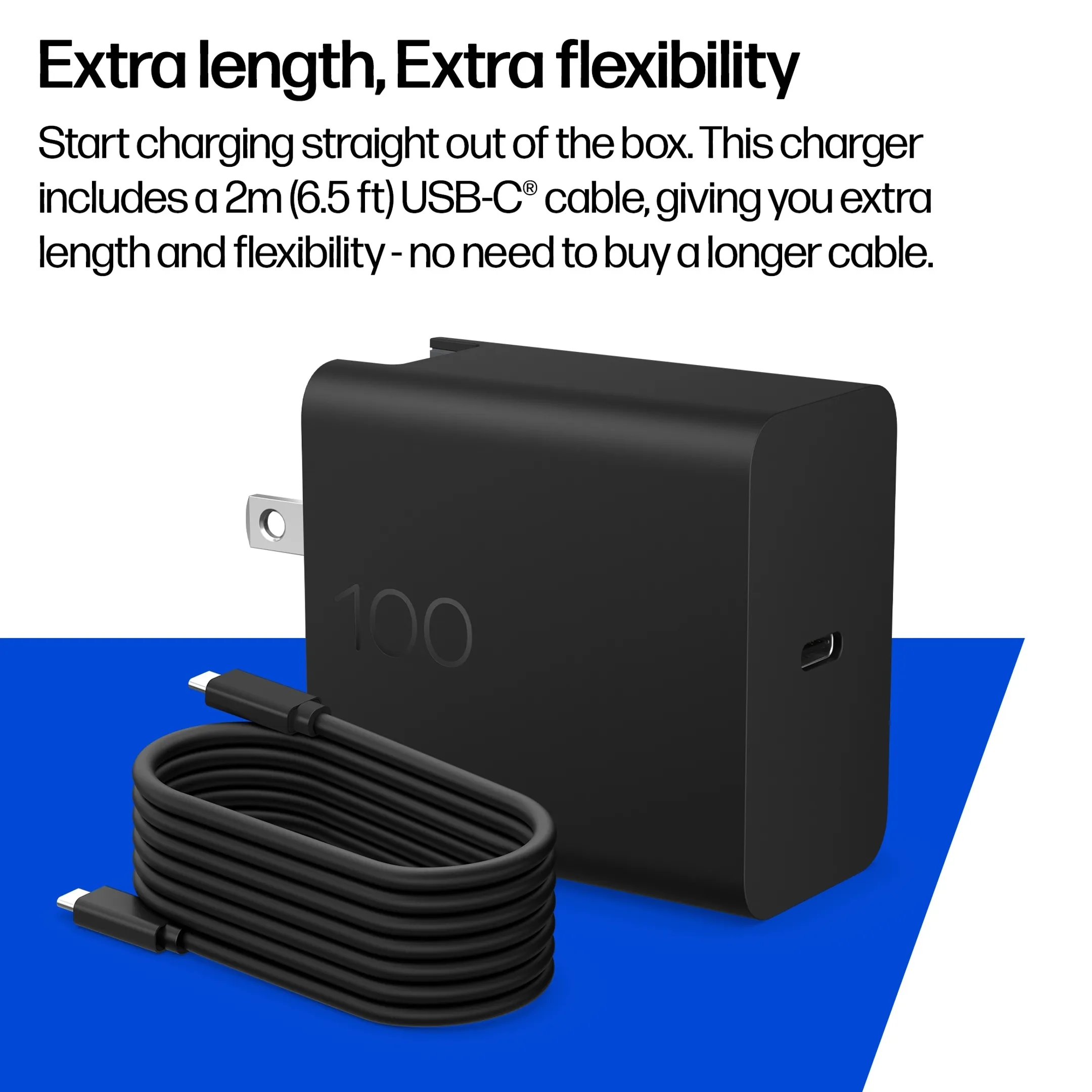 100W GaN Wall Charger - USB-C - Incl USB-C kabel van 2m