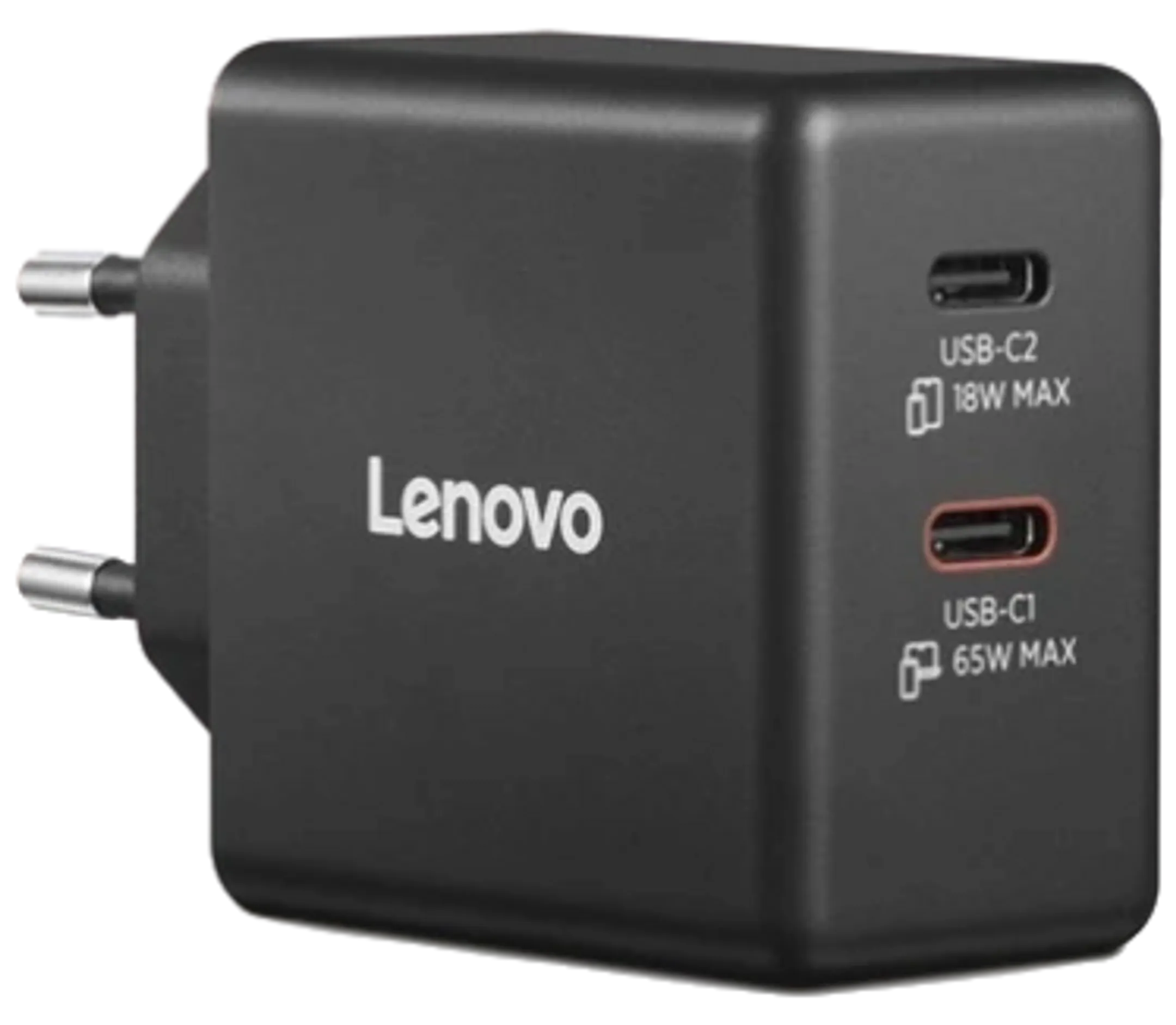 Laptop oplader - Dual USB-C - 65W GaN