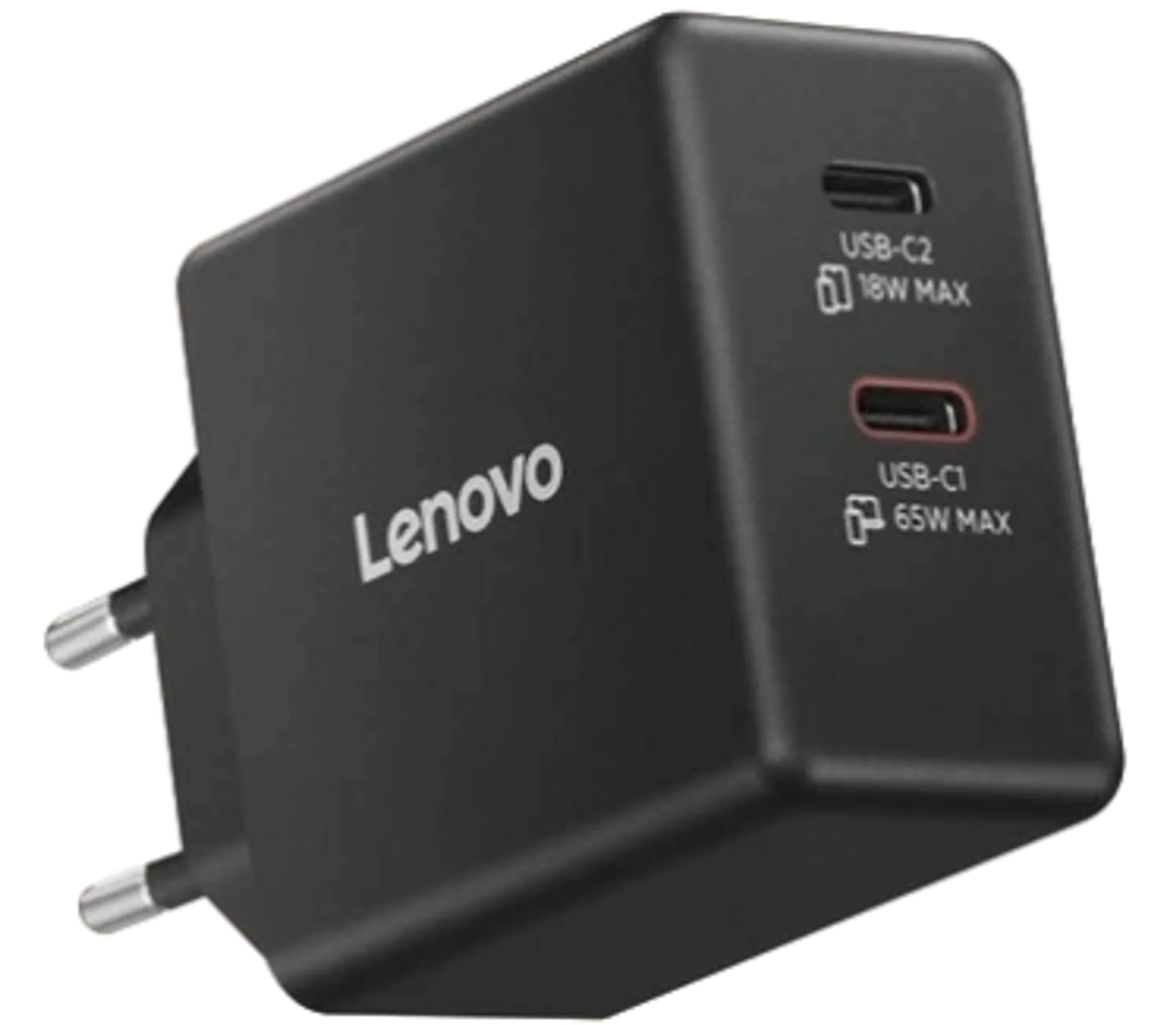 Laptop oplader - Dual USB-C - 65W GaN
