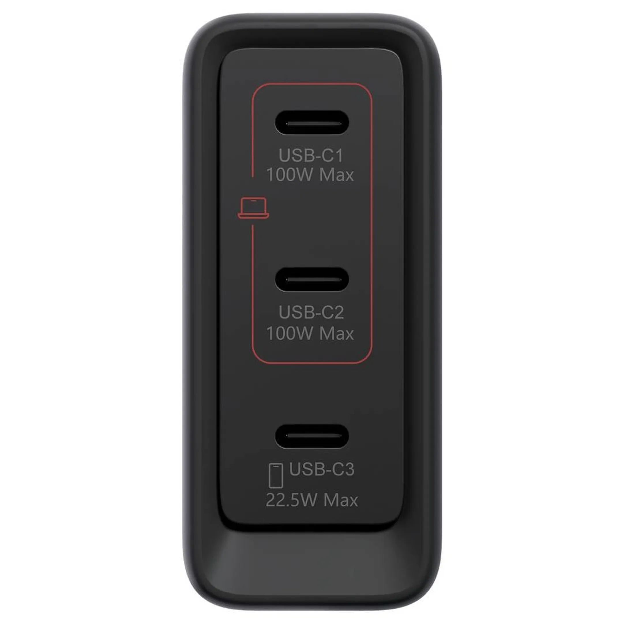 Laptop oplader 3x USB-C - 100W