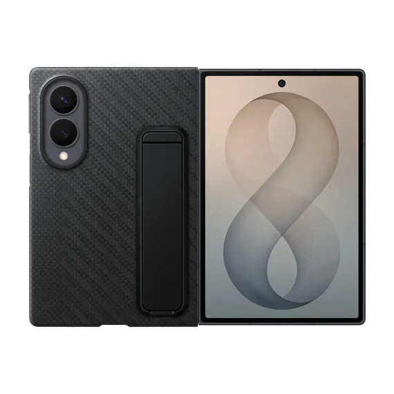 Carbon standing backcover - Z Fold8 - Noir