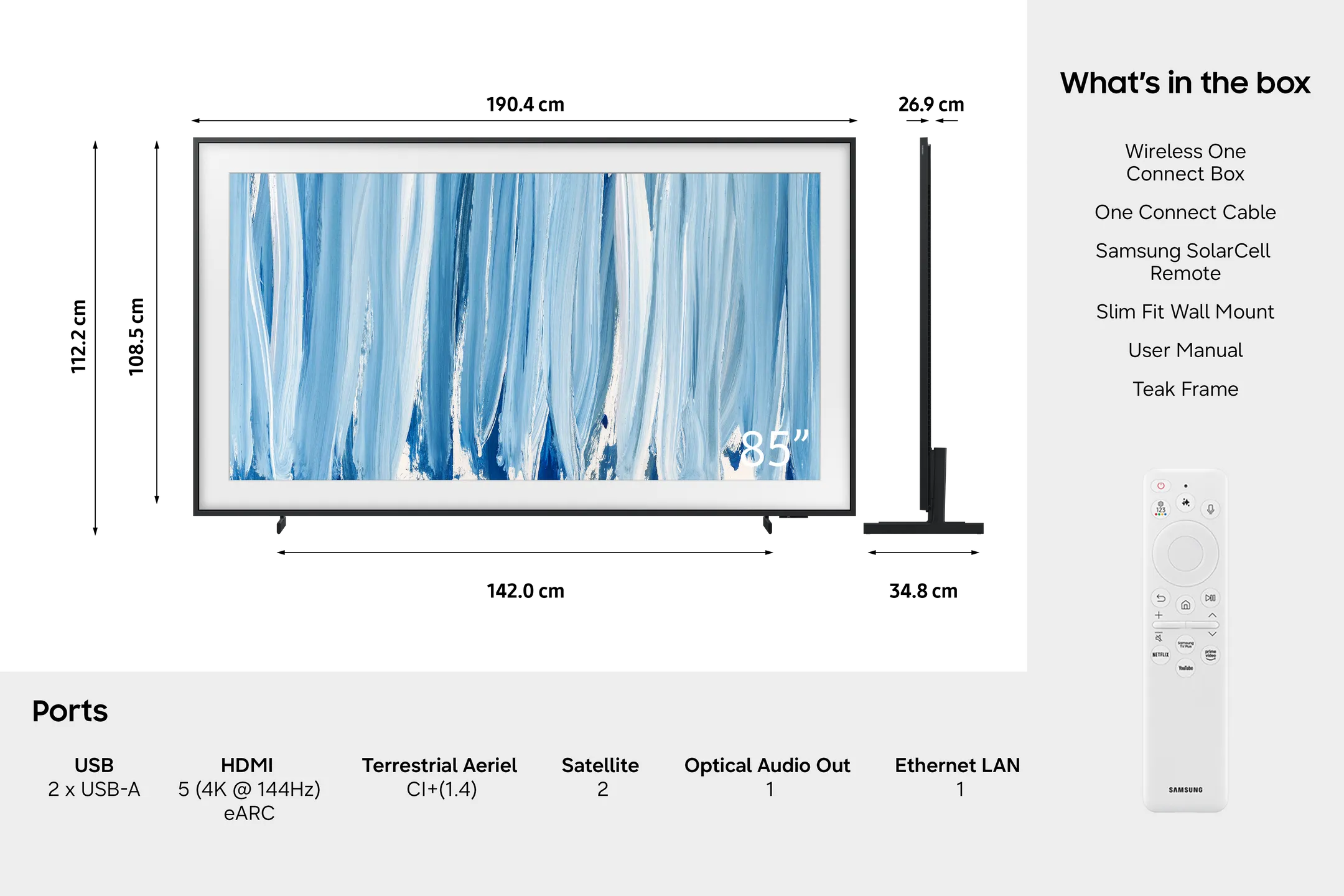 Samsung Neo QLED The Frame Pro TV QE85LS03HWUXXN (2026) - 85 pouces