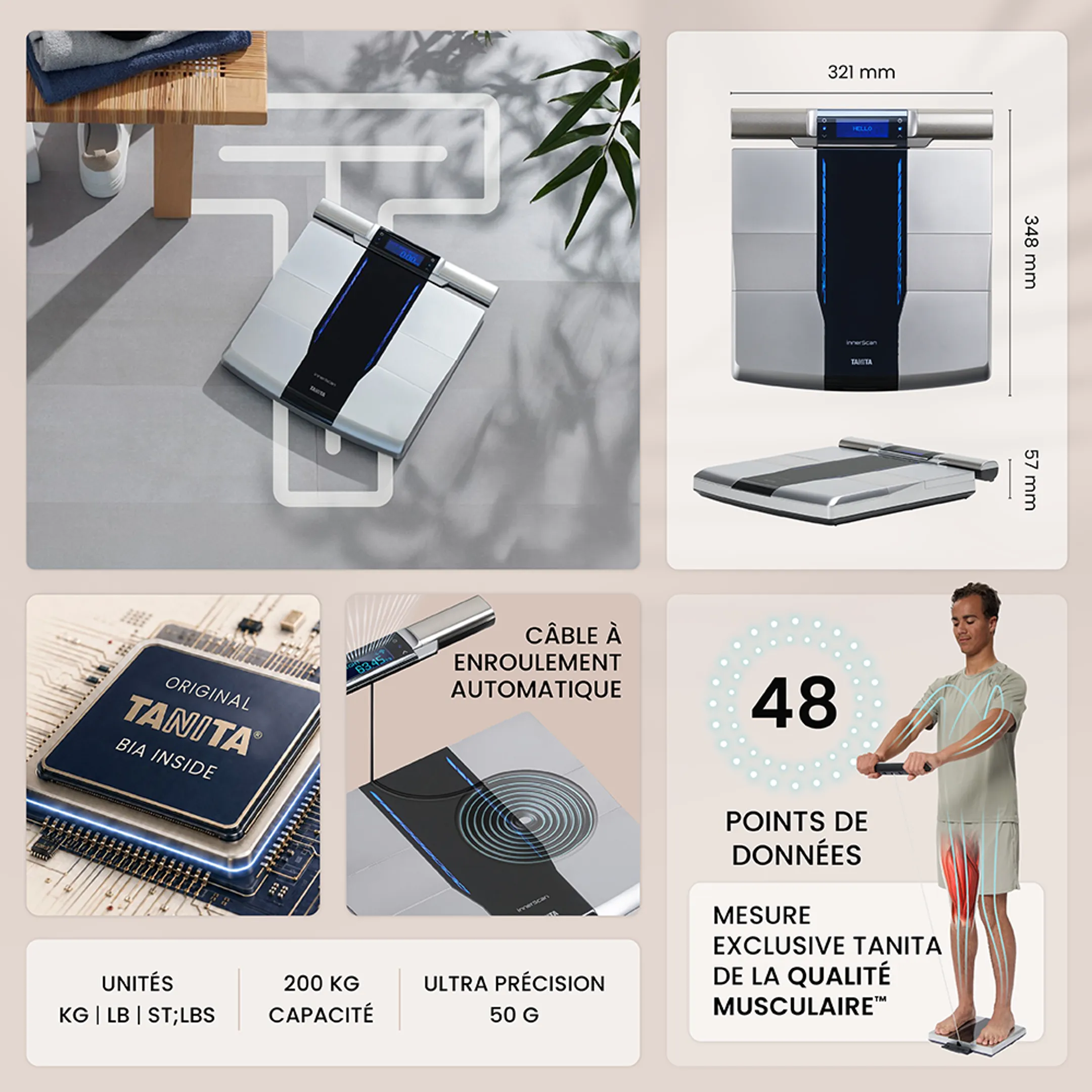 RD-545HR Pèse-personne intelligente avec analyse corporelle segmentaire