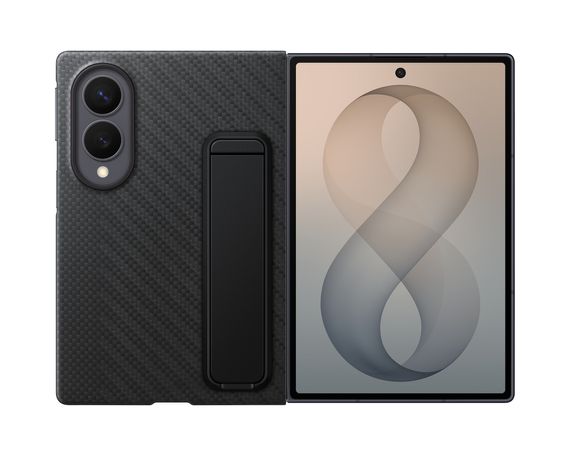 Carbon standing backcover voor Galaxy Z Fold8 - Zwart