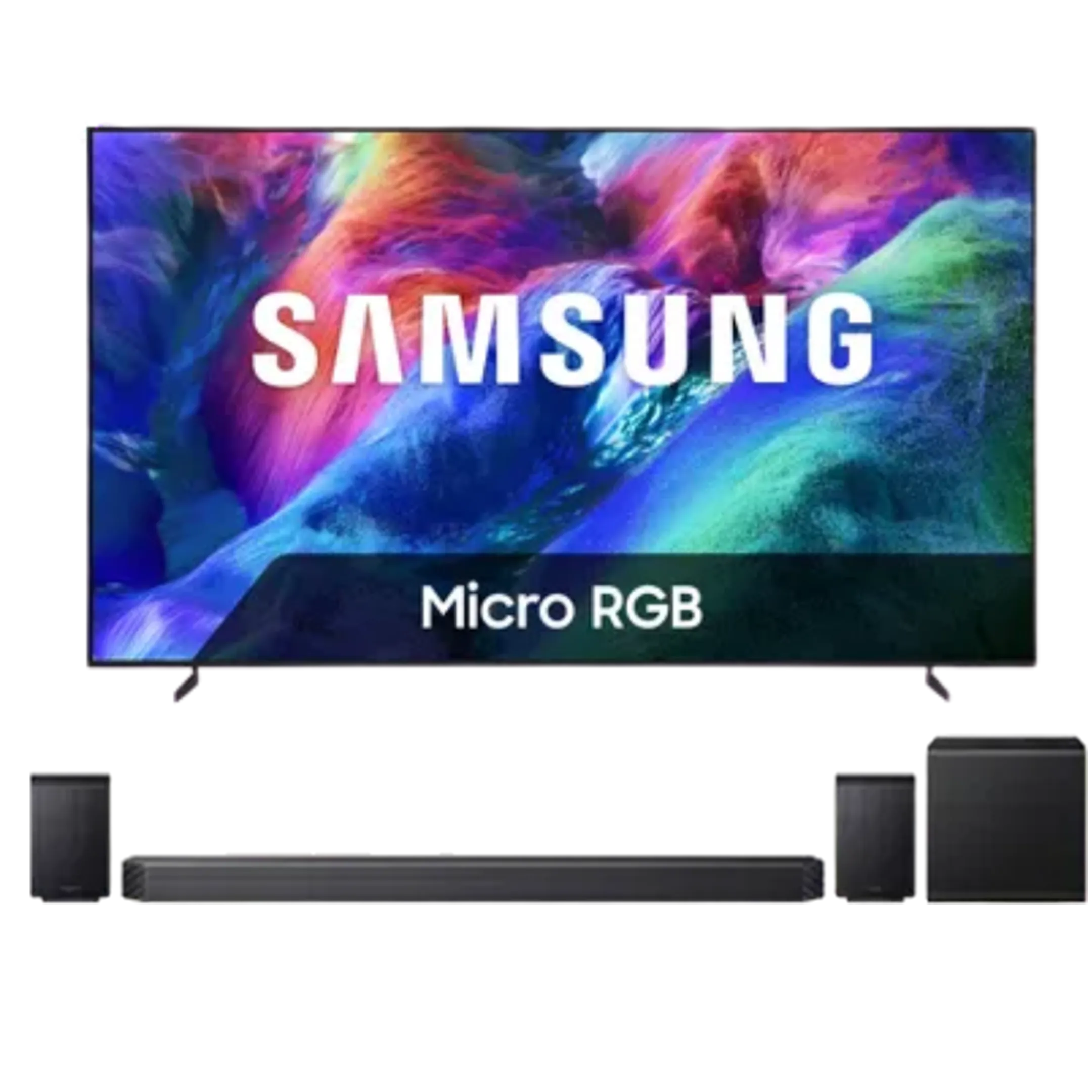Bundle - Micro RGB 4K TV MRE55R86HAUXXN (2026) - 55 pouces + Barre de son Cinematic Q-series HW-QS750F/XN - Noir