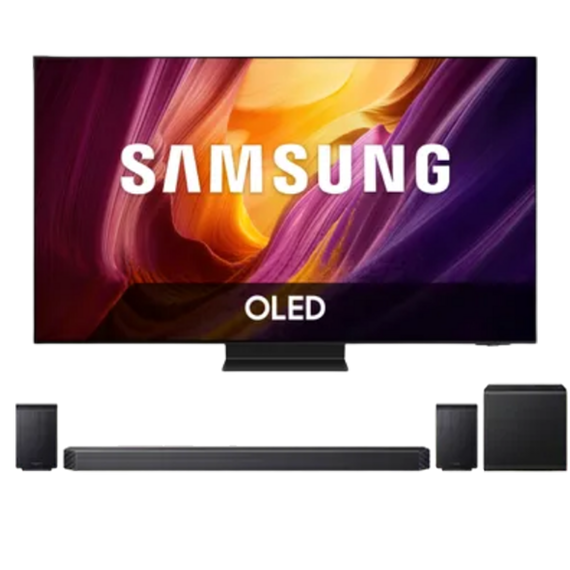 Bundle - OLED 4K TV QE65S95H (2026) - 65 pouces + Barre de son Cinematic Q-series HW-Q930H/XN - Noir