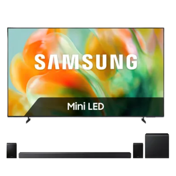 Bundle - Mini LED TV 4K UE85M80HAUXXN (2026) - 85 pouces + Barre de son Cinematic Q-series HW-QS750F/XN - Noir