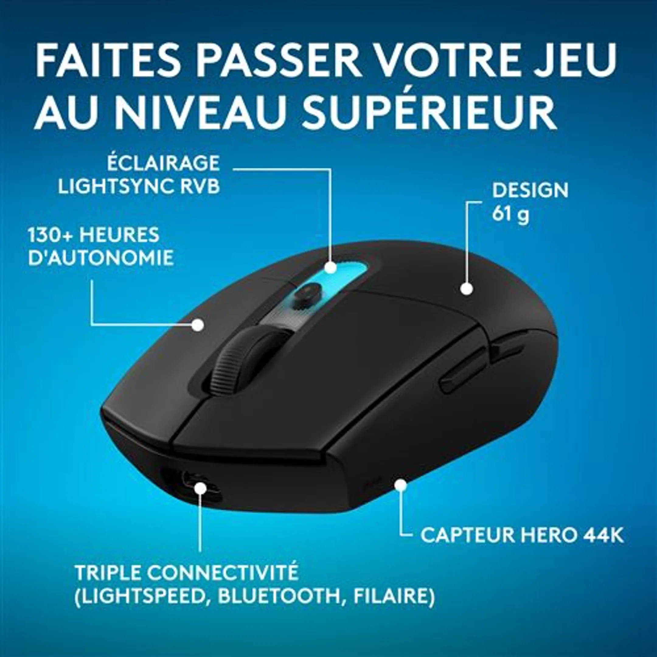 G305 X SUPERLIGHT - Zwart