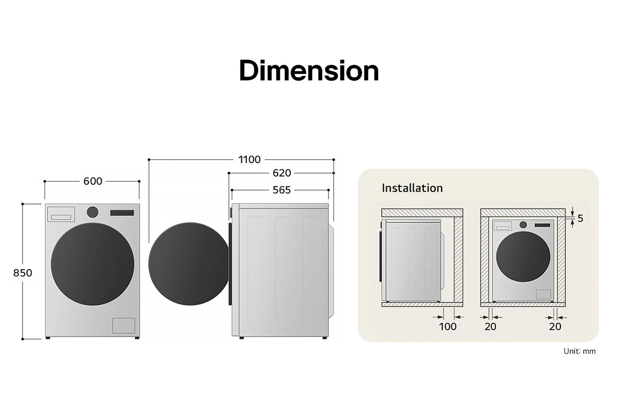 Lave-linge séchant HPWD116A AI DD™ Steam+™