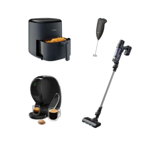 Rowenta Bundel - Steelstofzuiger X-PERT 7.60 - RH6A35WO + Koffiemachine NESCAFÉ Dolce Gusto NEO CAFFÈ zwart KP830810 + Airfryer Easy Fry Max 5L EZ245B20 + Melkopschuimer 262 161 BLACK