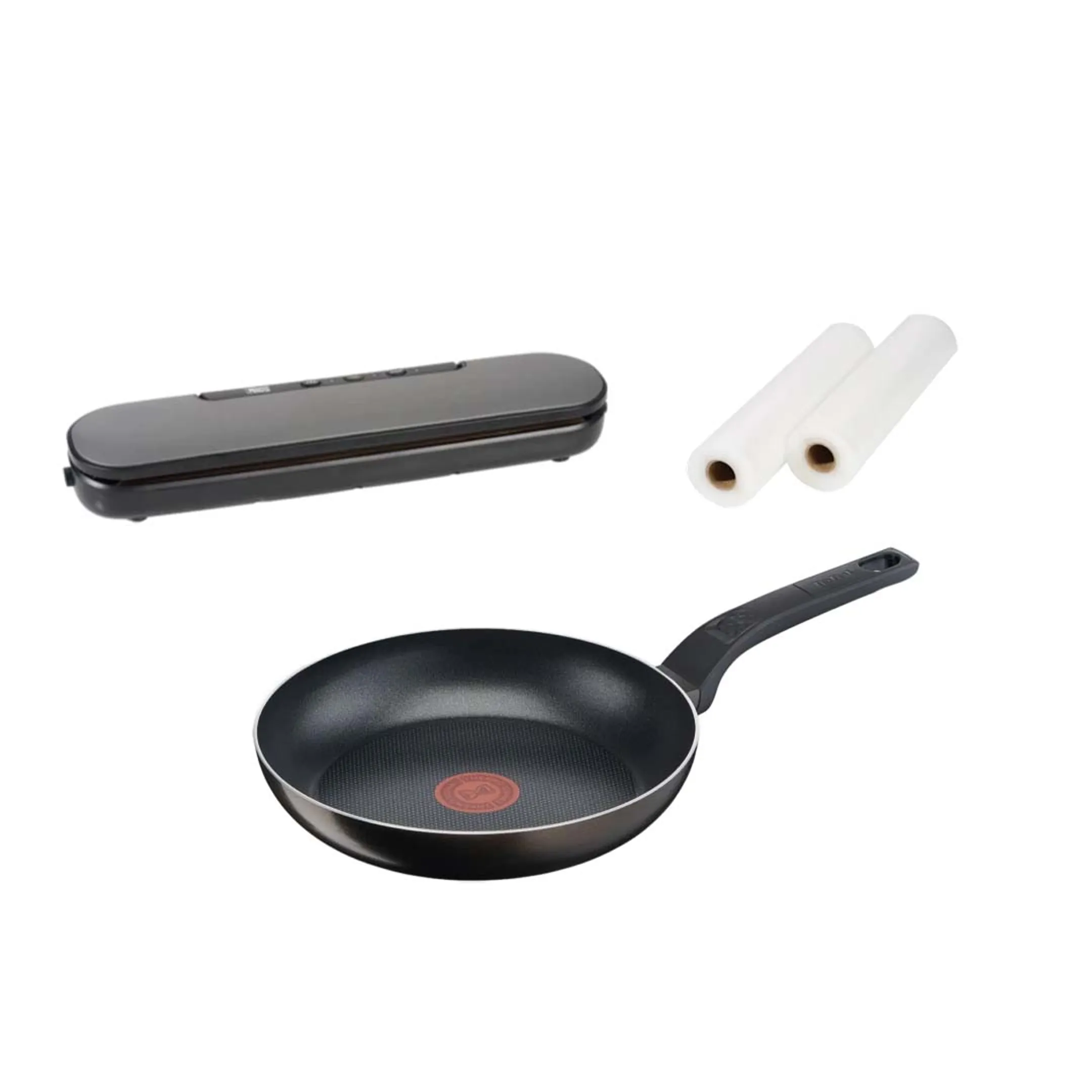 Bundle - Ensacheur sous-vide 492970 + Film pour ensacheur sous-vide 28 x 500 cm + Poêle à frire Easy Cook & Clean - Ø24 cm