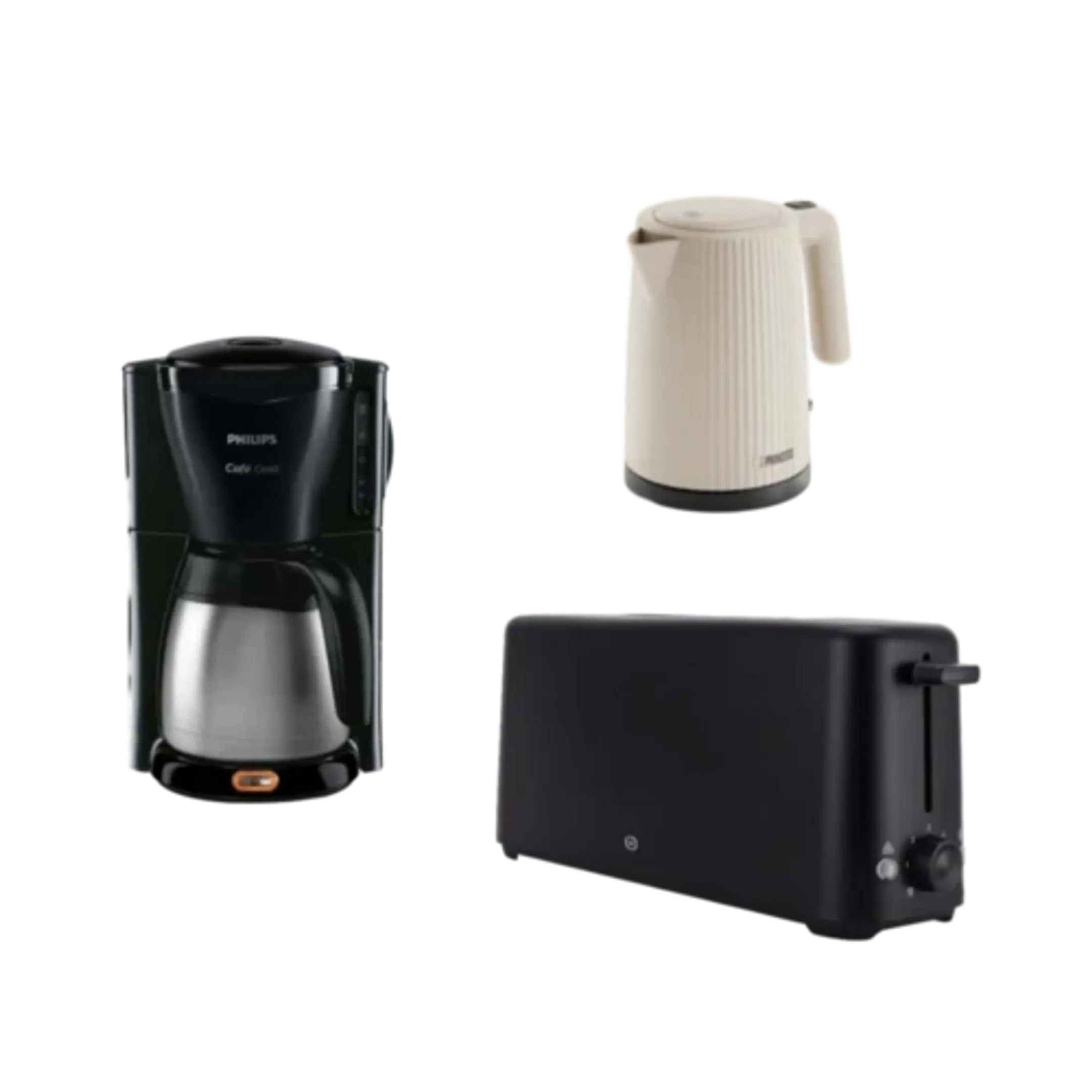 Bundle - Machine à café Café Gaia Collection HD7544/20 + Grille-pain EGP5 + Bouilloire Wave 236048
