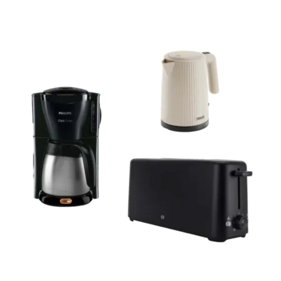 Bundel - Koffiezetapparaat Café Gaia Collection HD7544/20 + Broodrooster EGP5 + Waterkoker Wave 236048