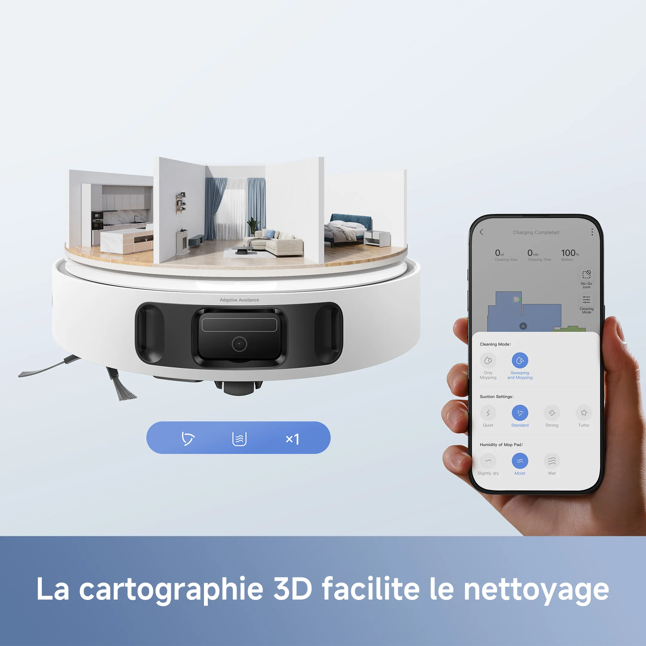 Aspirateur robot 2en1 E40 Ultra