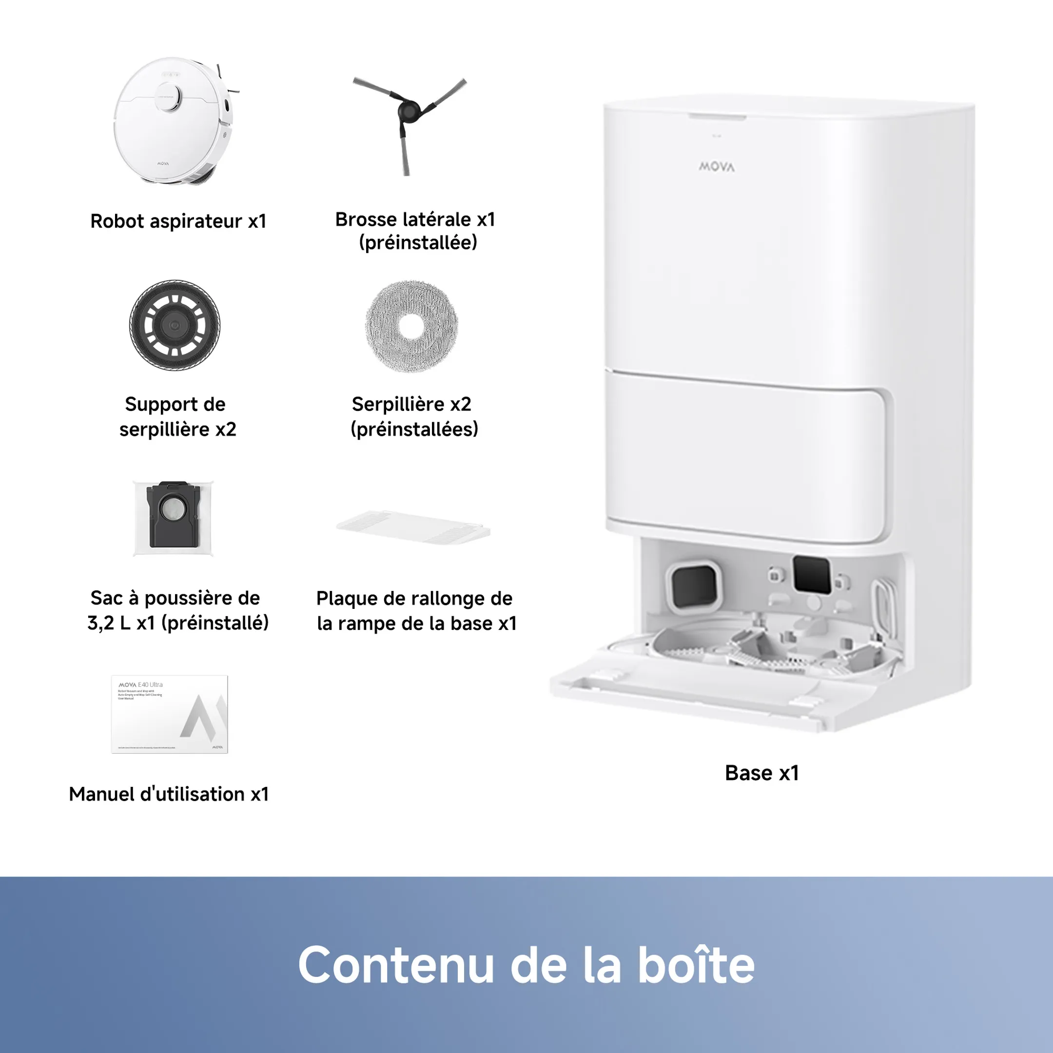 Aspirateur robot 2en1 E40 Ultra