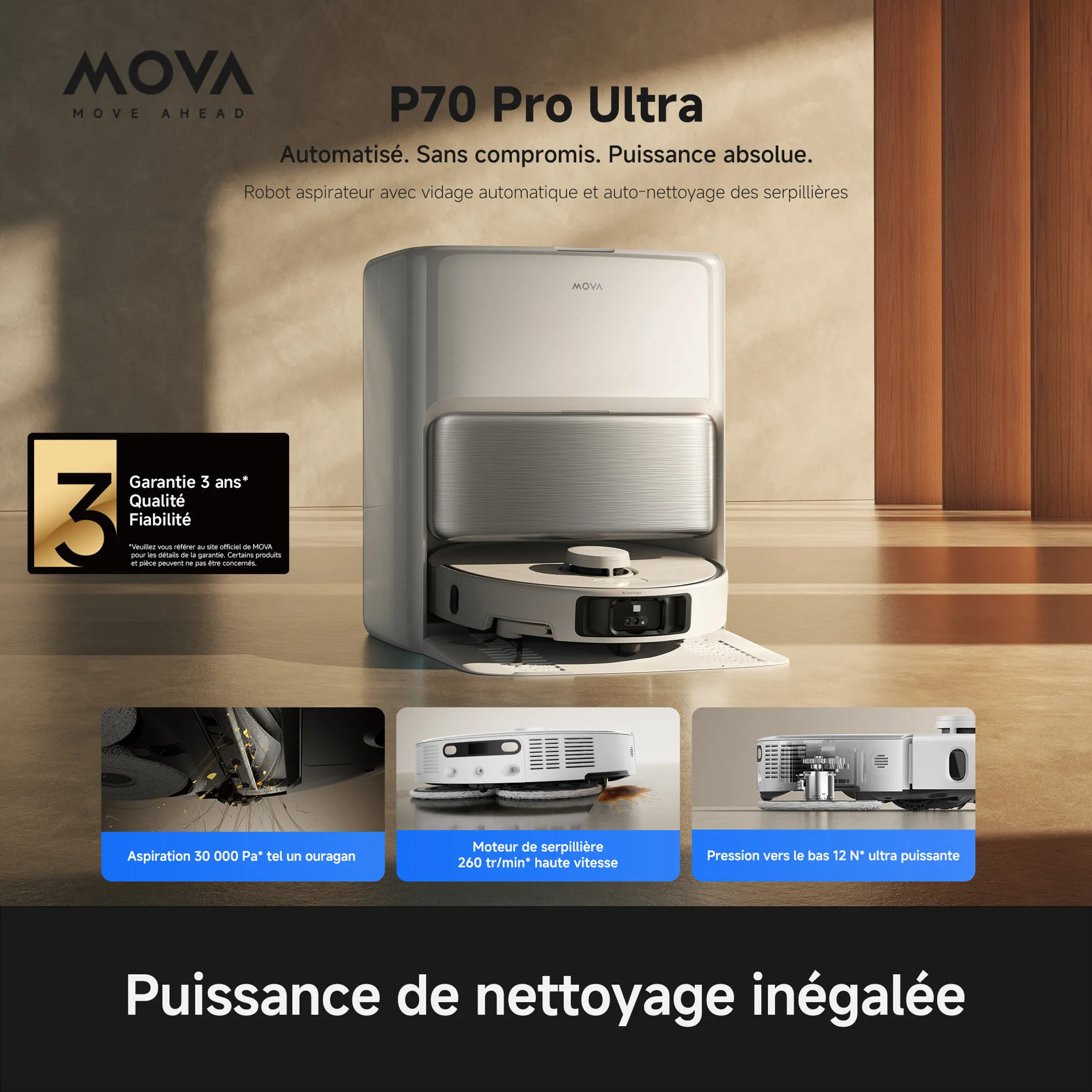 Aspirateur robot 2en1 P70 Pro Ultra