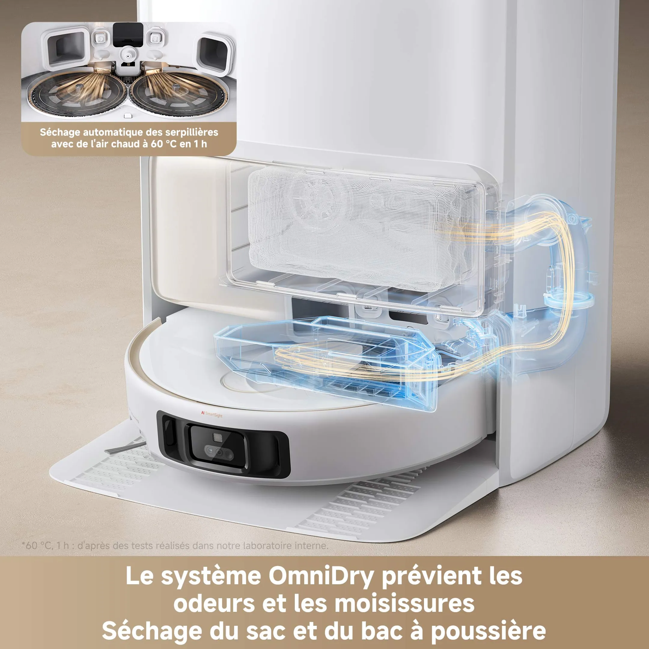 Aspirateur robot 2en1 V50 Ultra Complete White