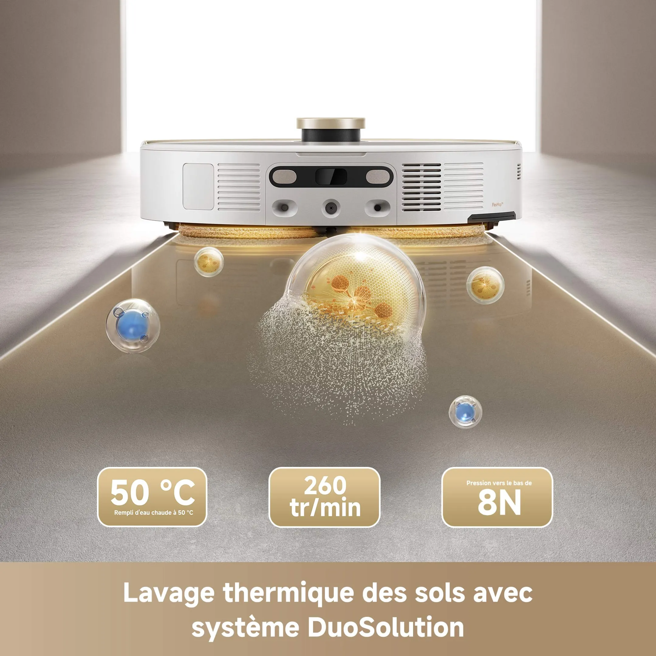 Aspirateur robot 2en1 V50 Ultra Complete White