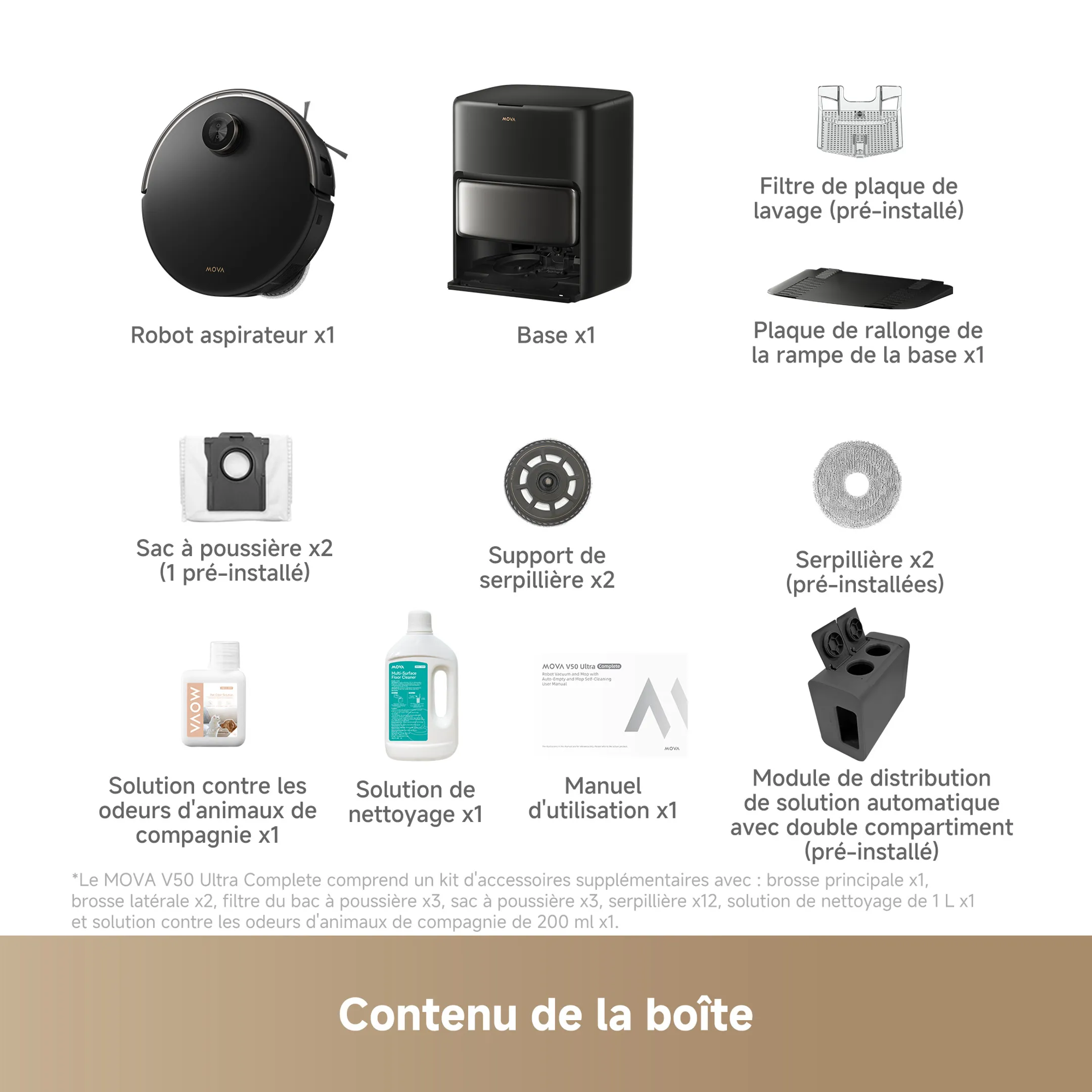 Aspirateur robot 2en1 V50 Ultra Complete Black