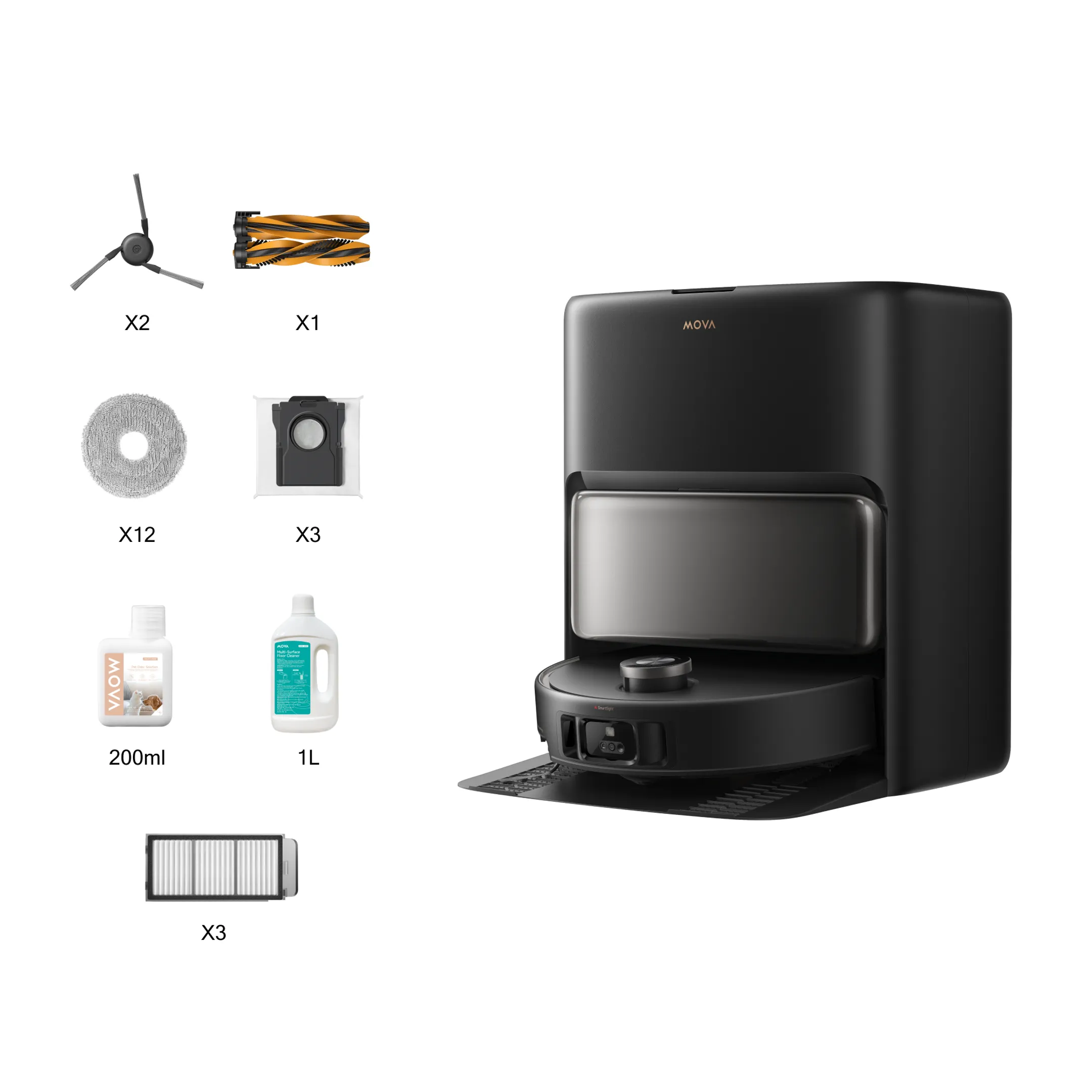 Aspirateur robot 2en1 V50 Ultra Complete Black