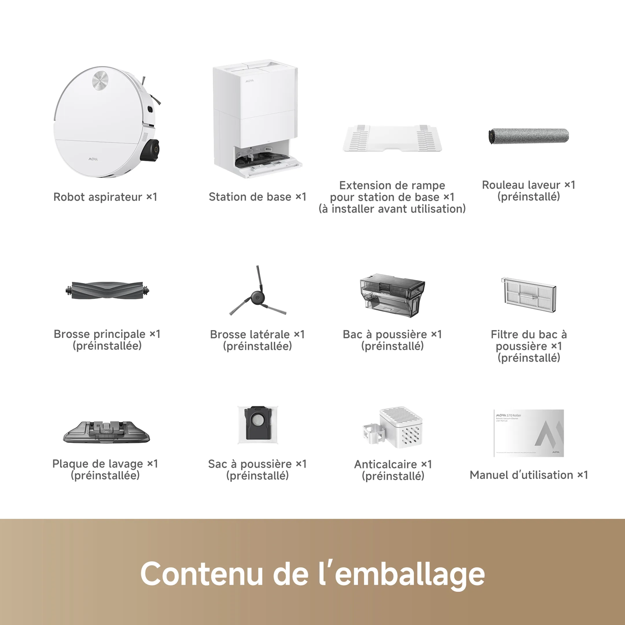 Aspirateur robot 2en1 S70 Roller