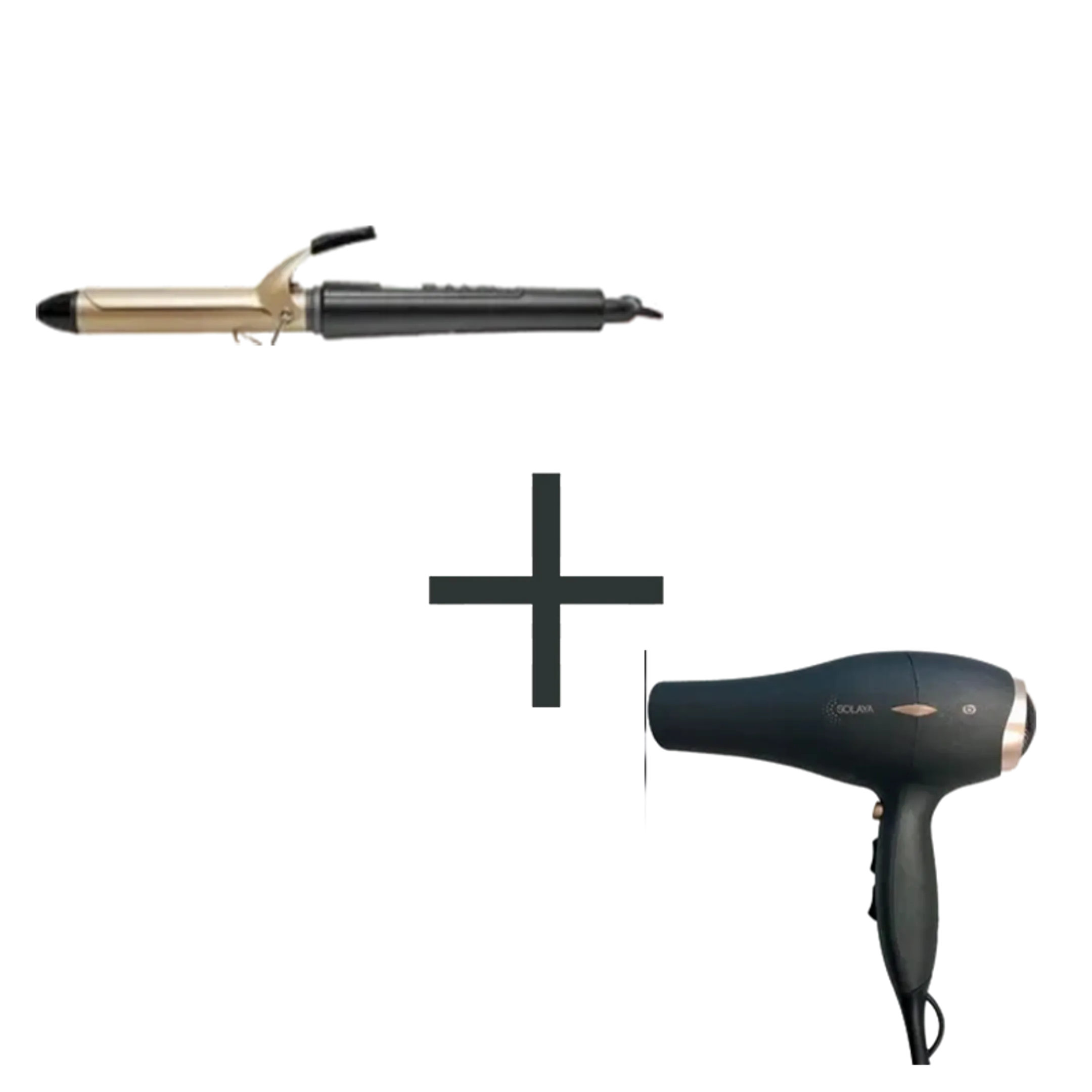Bundle - Fer à boucler EBC1 LUXEA + Sèche-cheveux Solaya