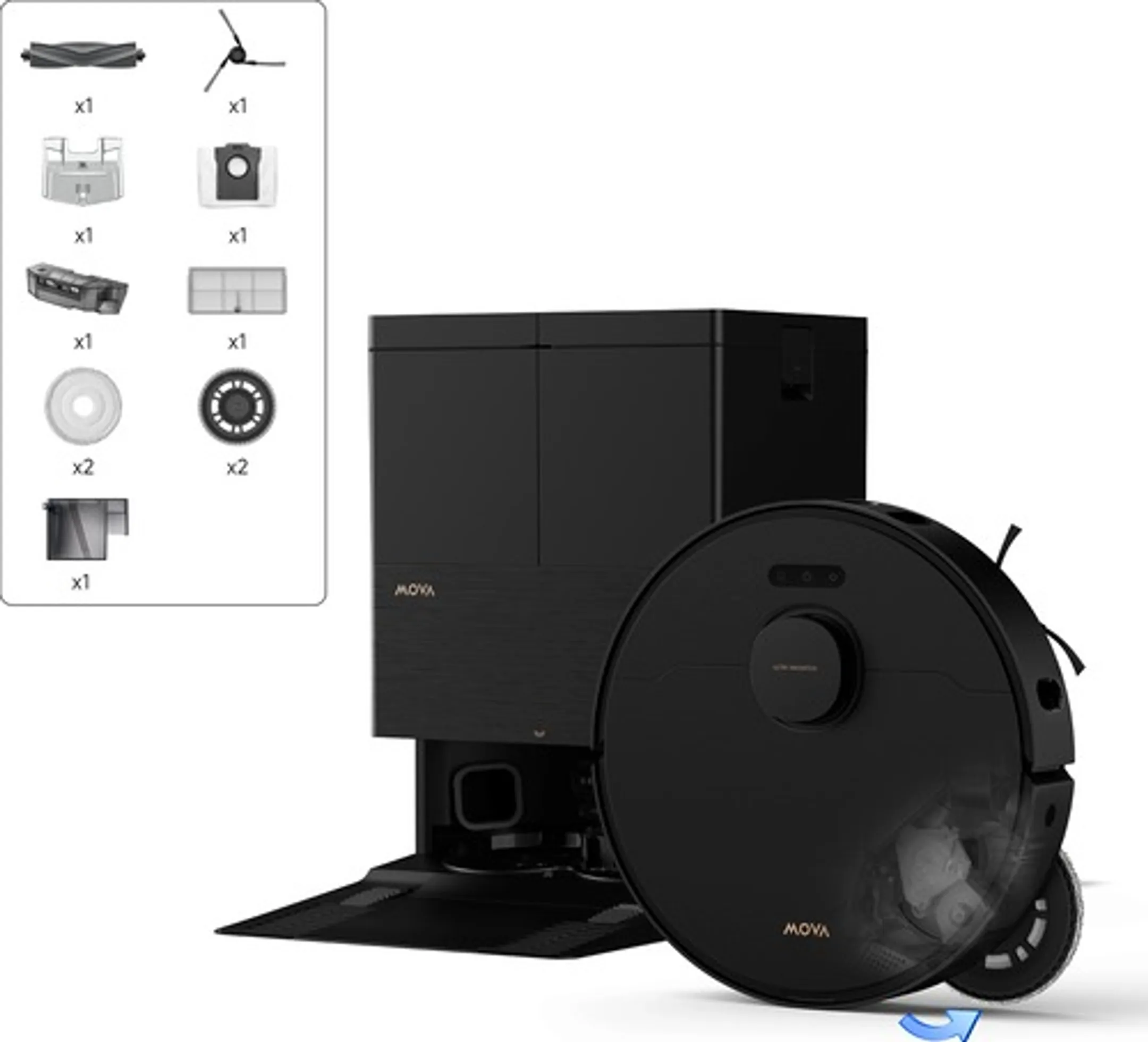 Robotstofzuiger 2-in-1 E50 Pro Ultra Zwart