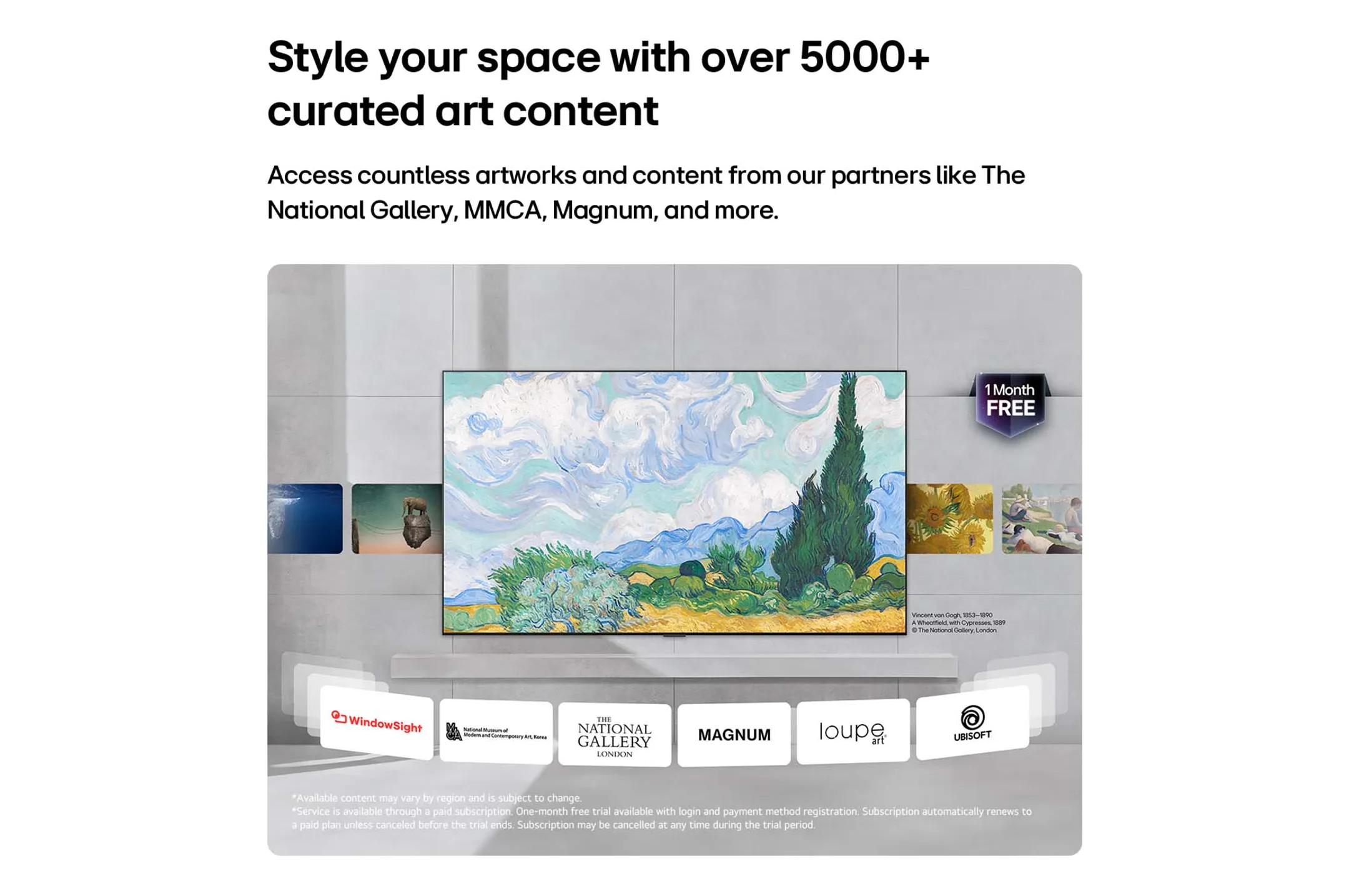 Gallery TV AI 55LX7BLA (2026) - 55 inch