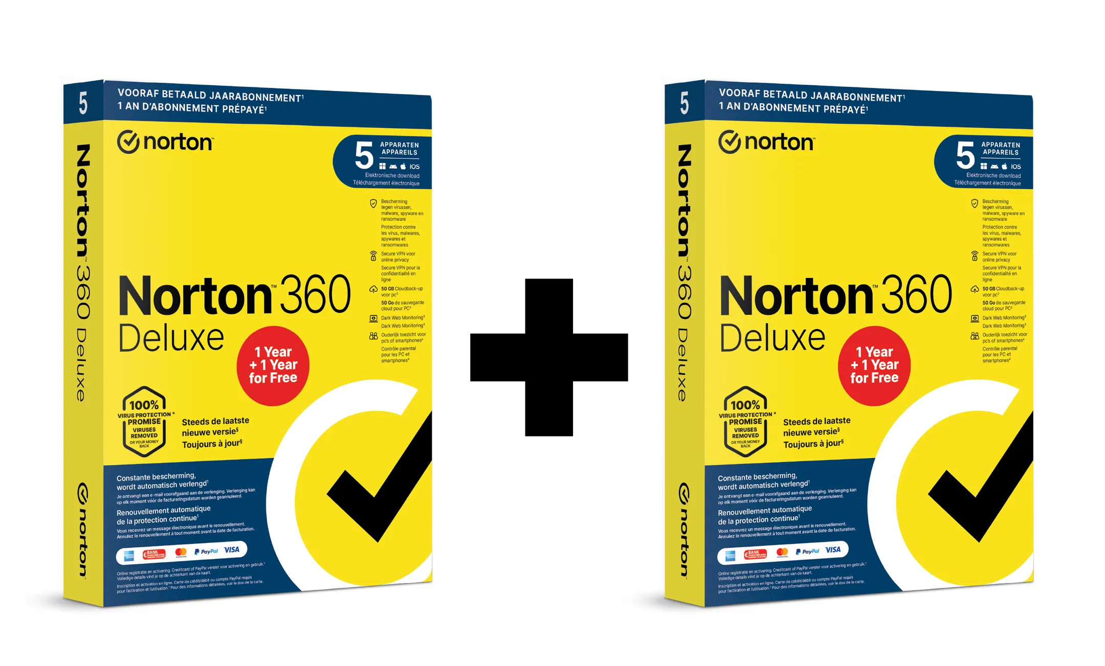 Norton 360 Deluxe - 1+1 - 5 toestellen