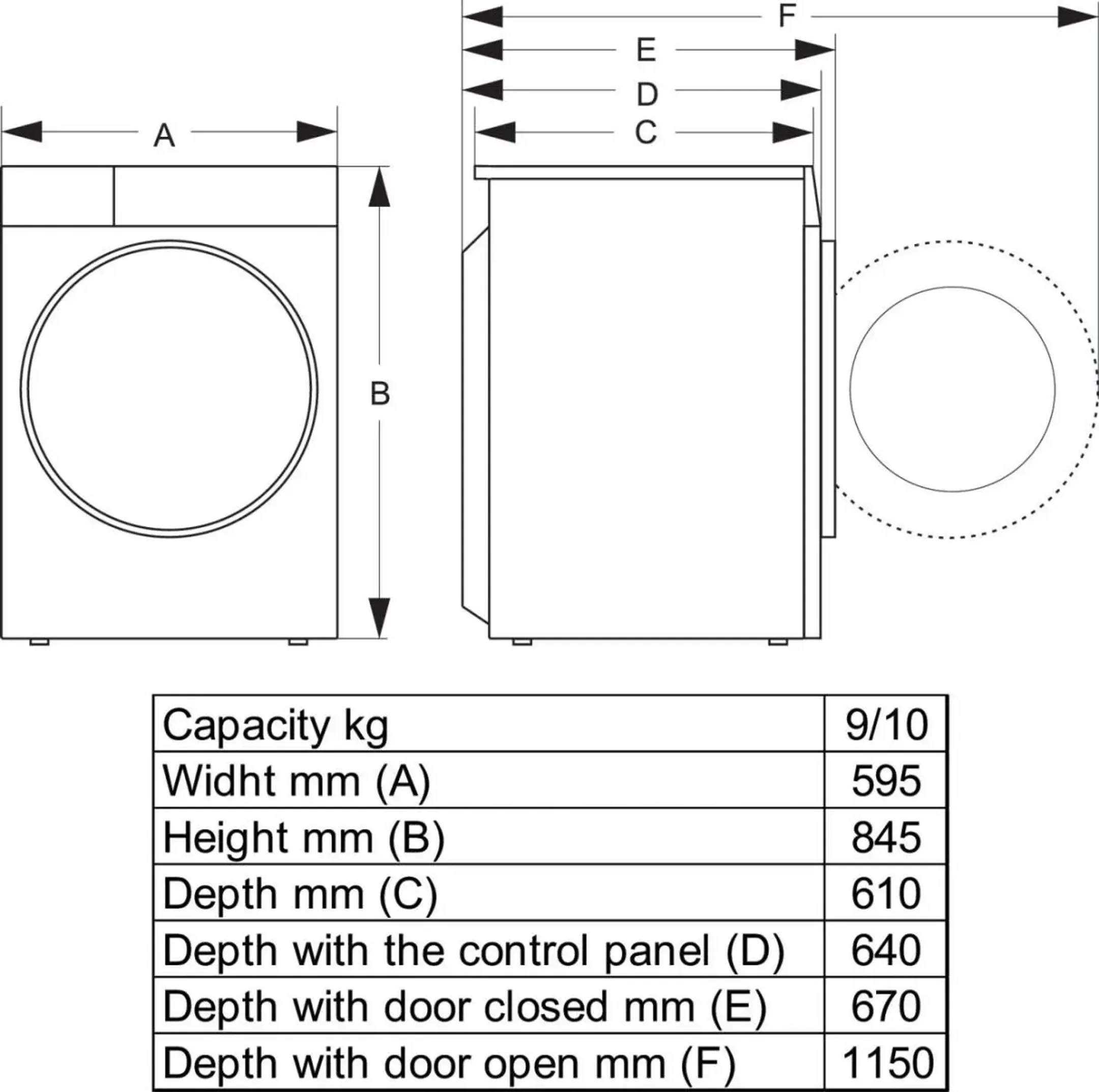 Droogkast DH3S902BWCC