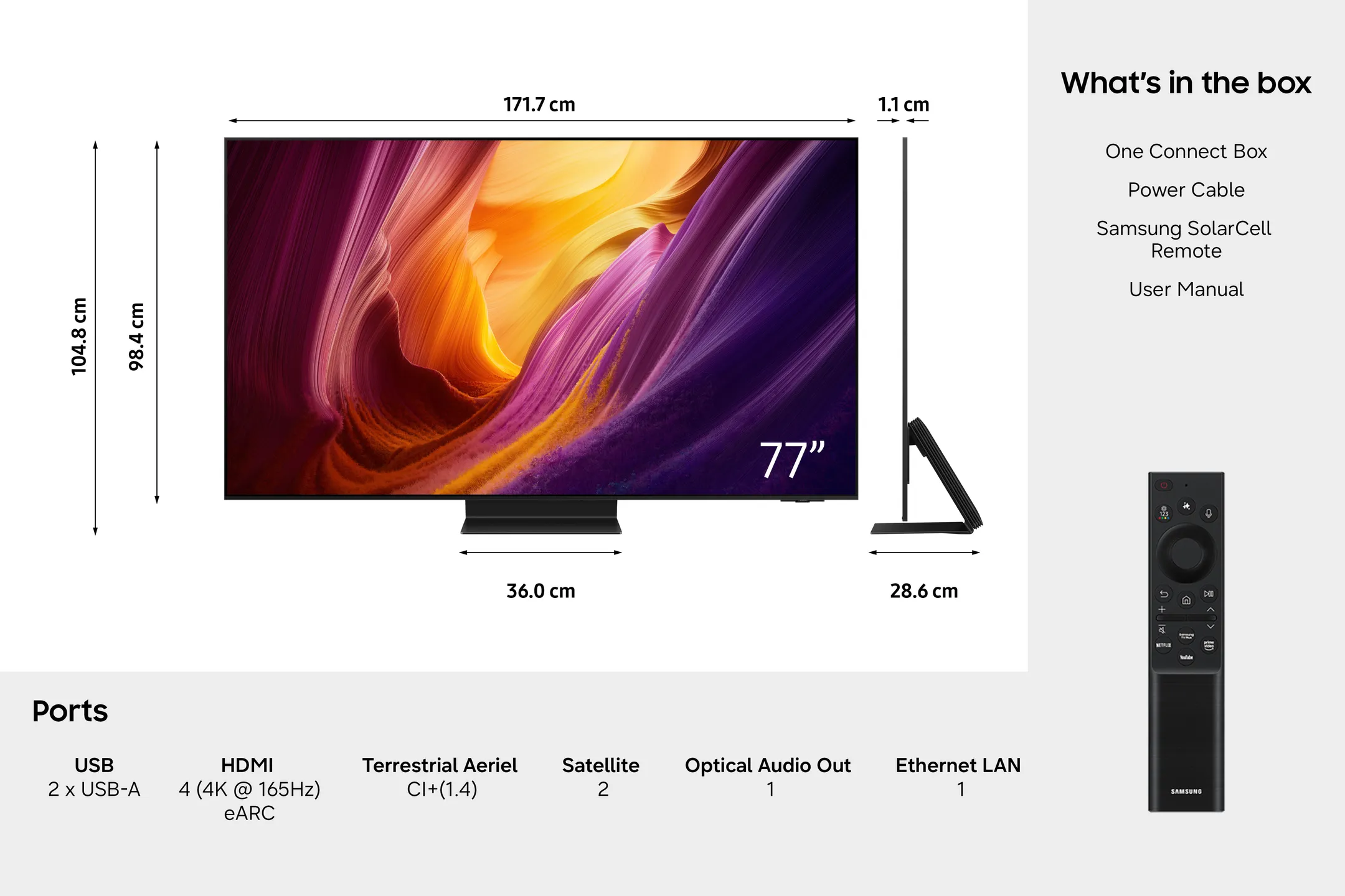 OLED 4K TV QE77S95H (2026) - 77 pouces