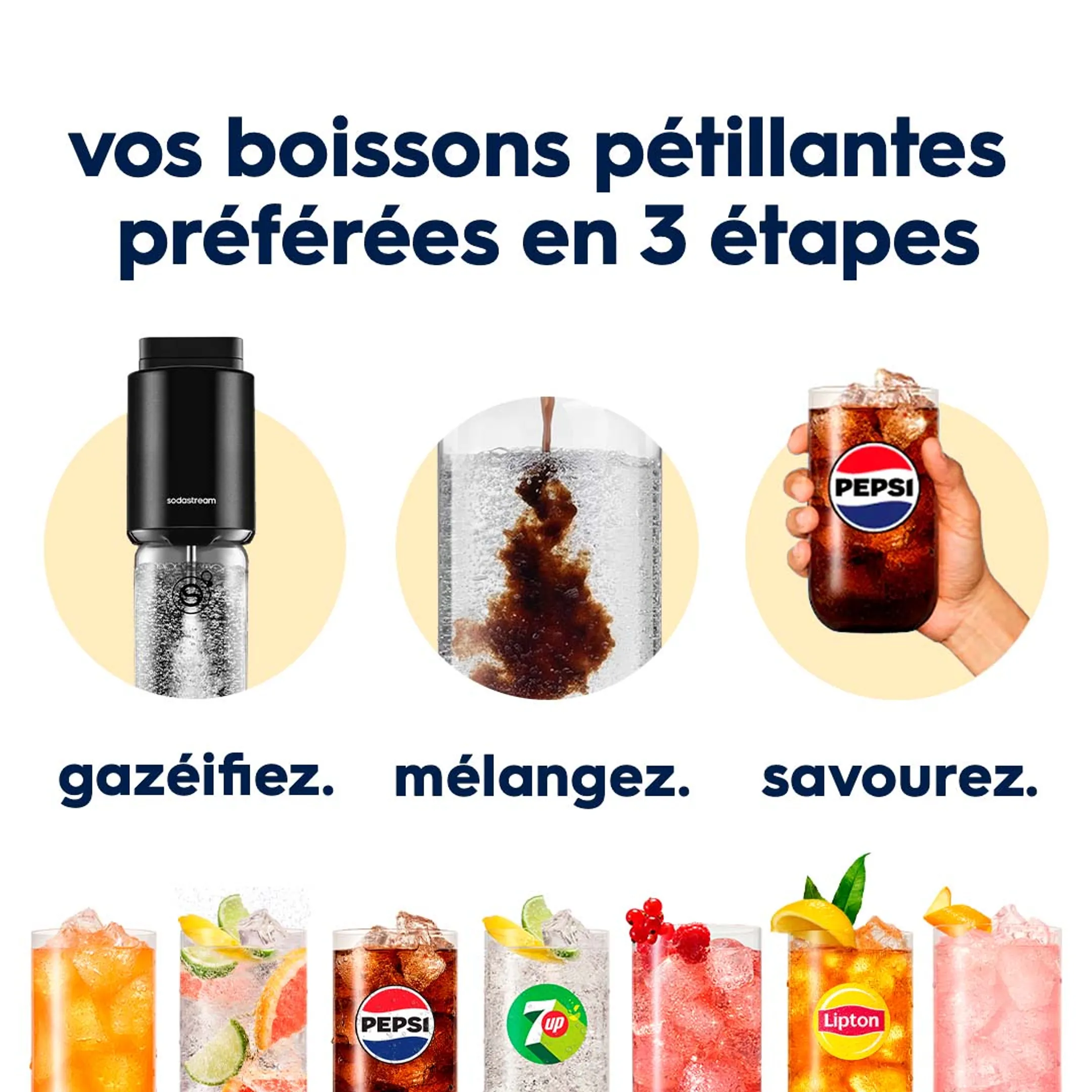 Machine à boisson pétillante Kit de démarrage FRESH™ noir