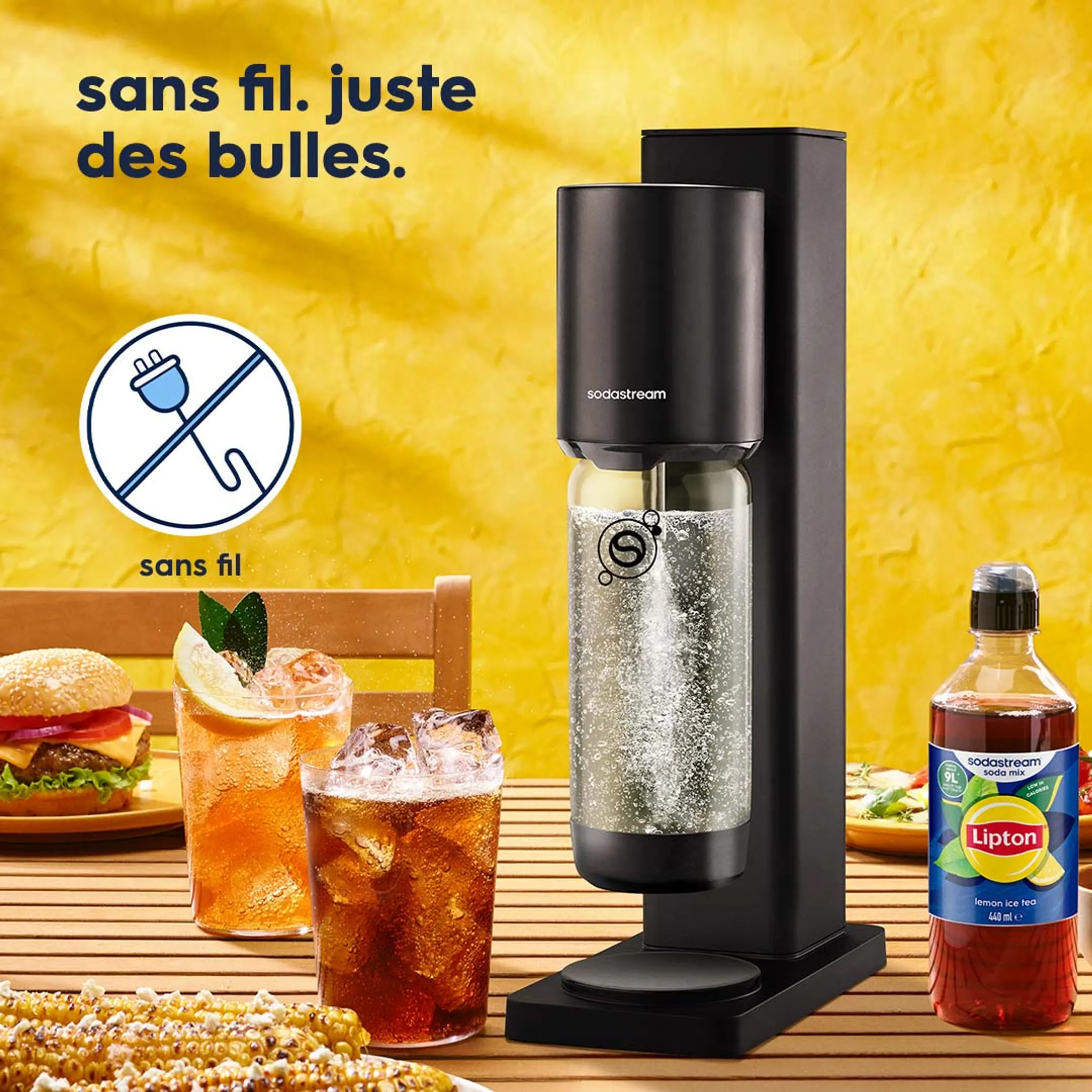 Machine à boisson pétillante Kit de démarrage FRESH™ noir