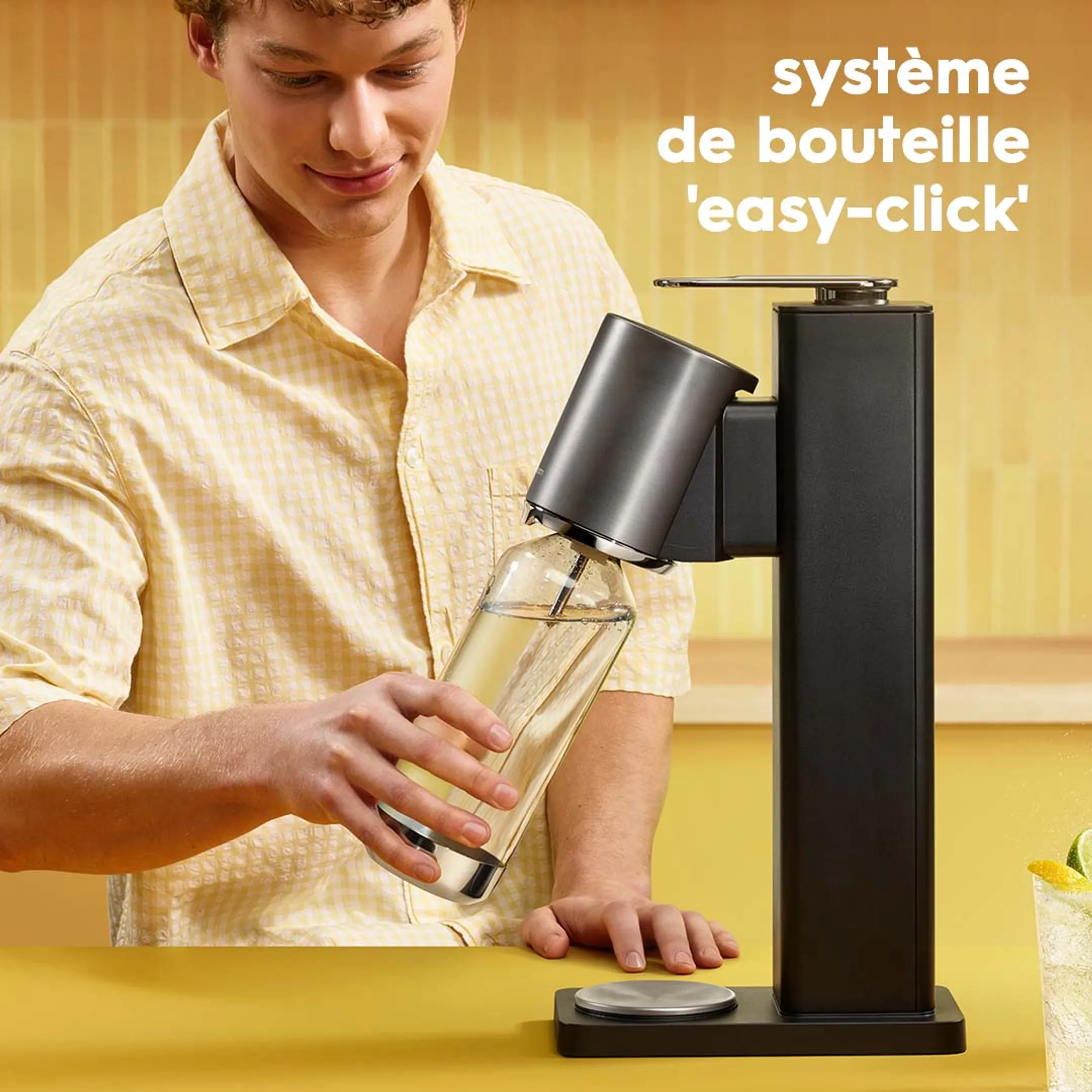 Machine à boisson pétillante Kit de démarrage FRESH™ PLUS noir