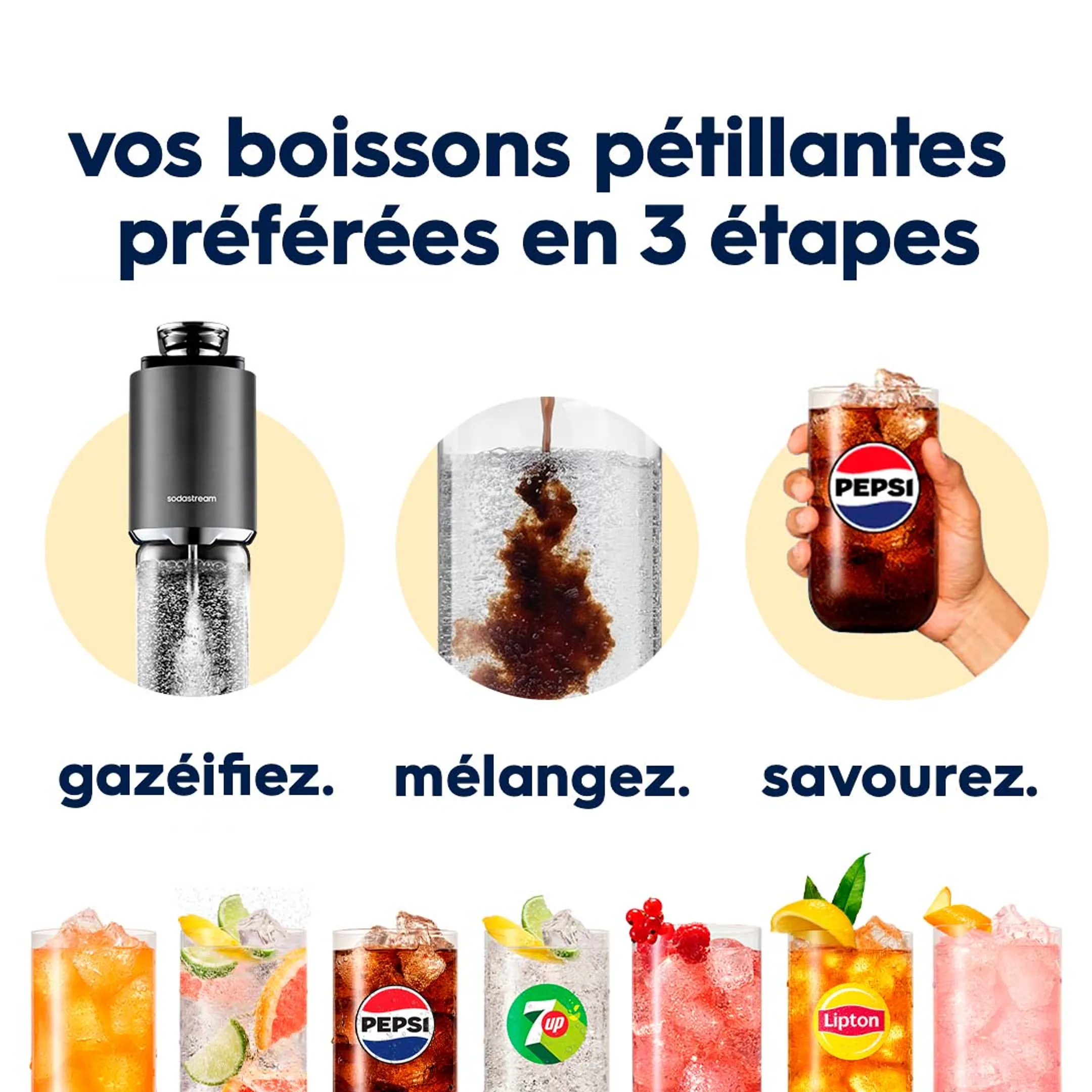 Machine à boisson pétillante Kit de démarrage FRESH™ PLUS noir