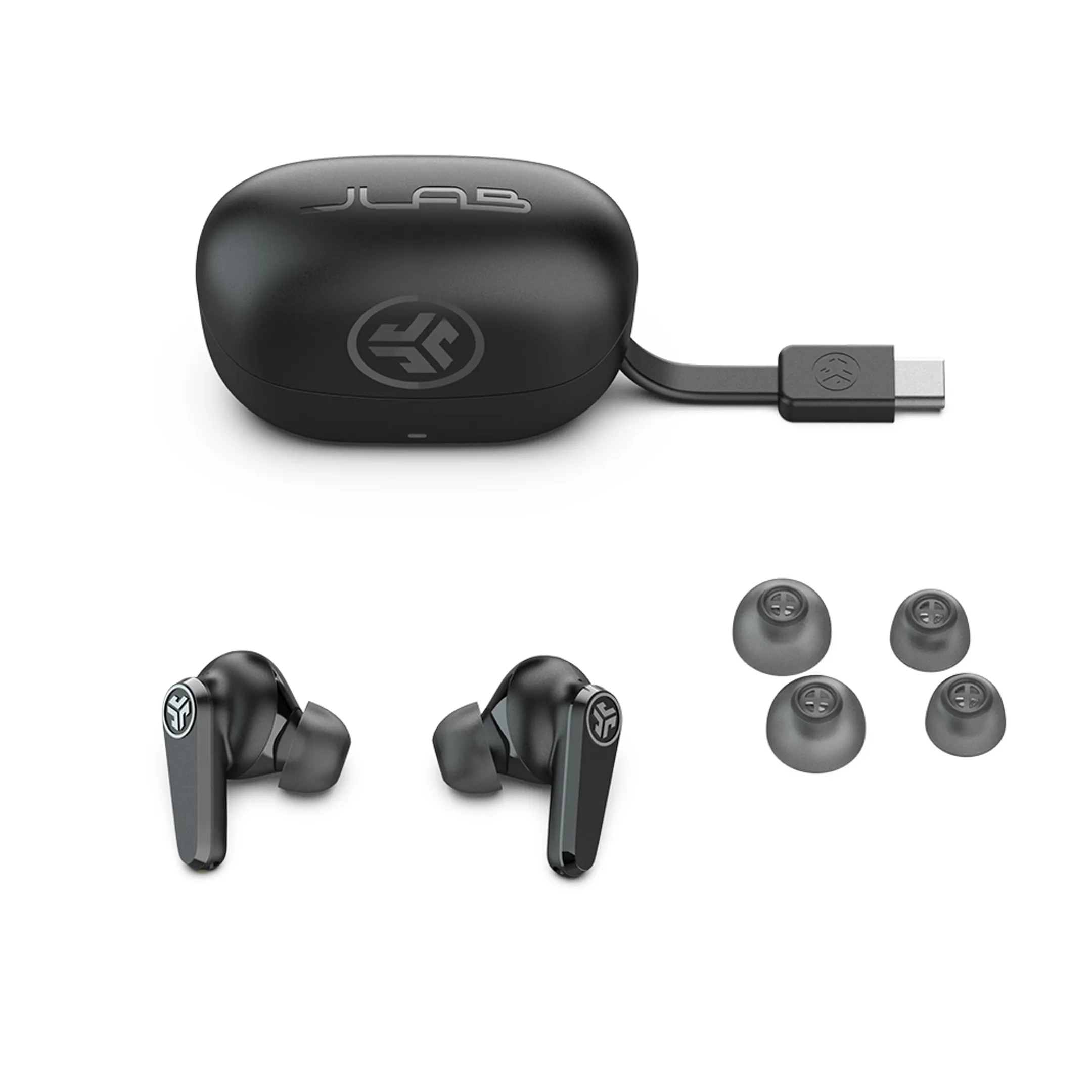 Go Pods ANC Écouteurs sans fil avec Noise Cancelling - Bluetooth - In ear - Noir