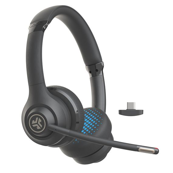 Go Work Headset met Microfoon - PC Headset voor Laptop en Computer - 55 uur Batterij - Zwart