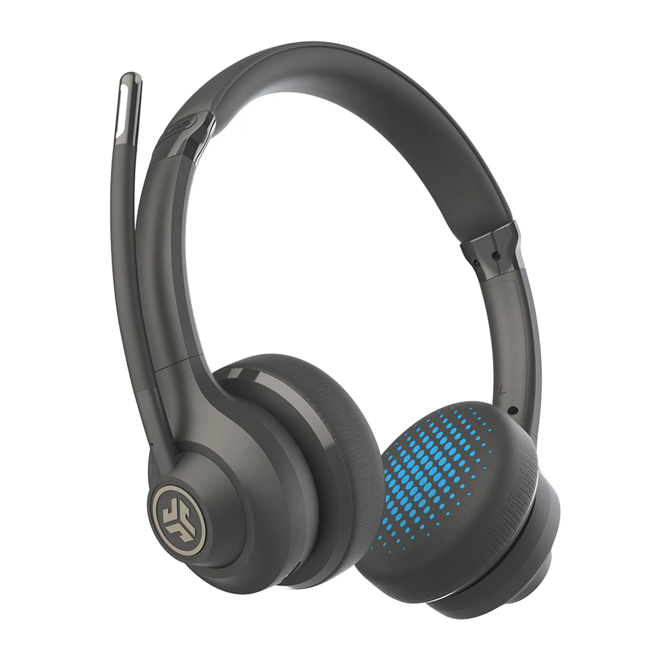 Go Work Casque avec microphone - Casque PC pour ordinateur portable et ordinateur de bureau - 55 heures d'autonomie - Noir