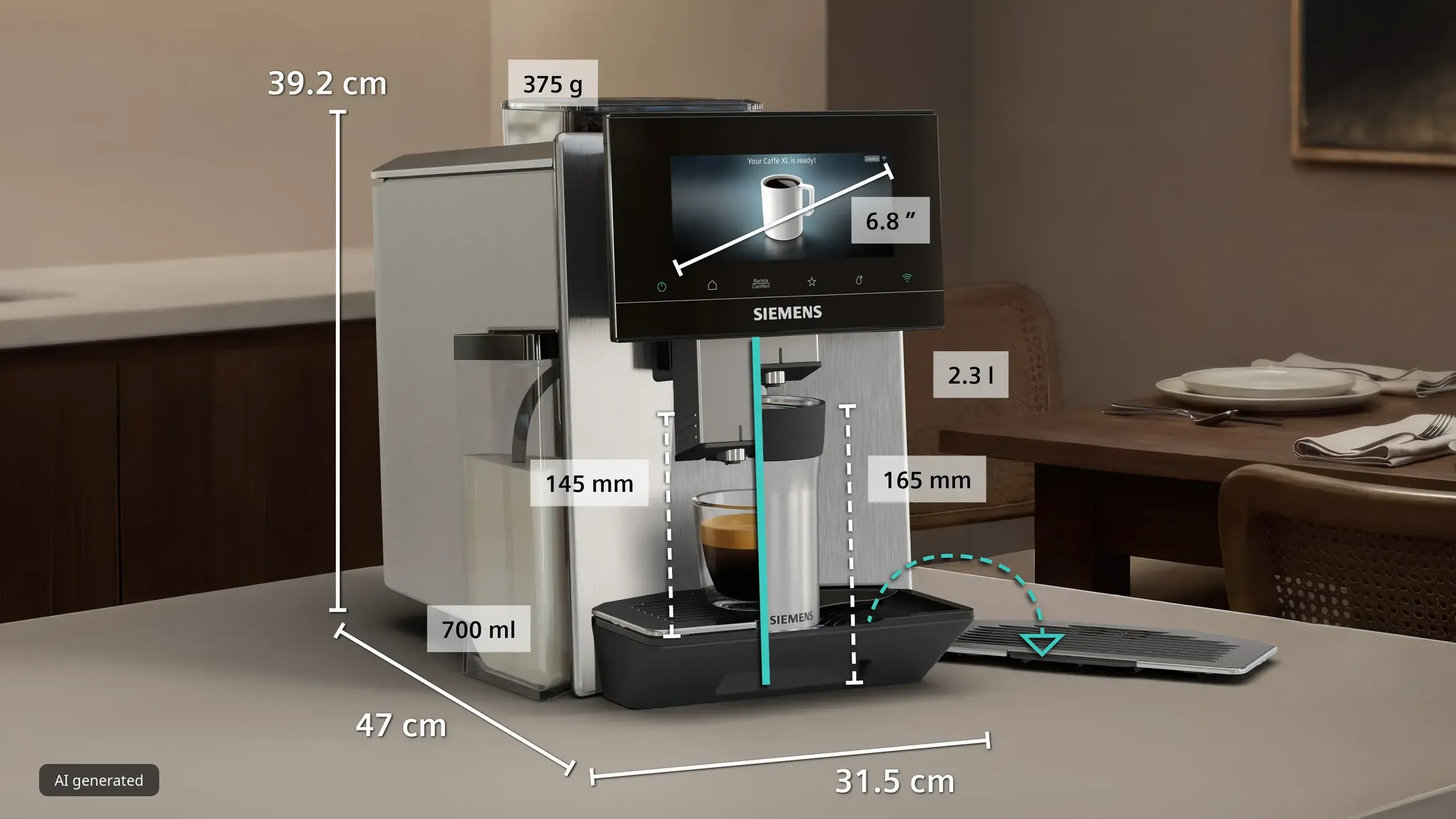Volautomatische Espressomachine EQ900 TQ923E43