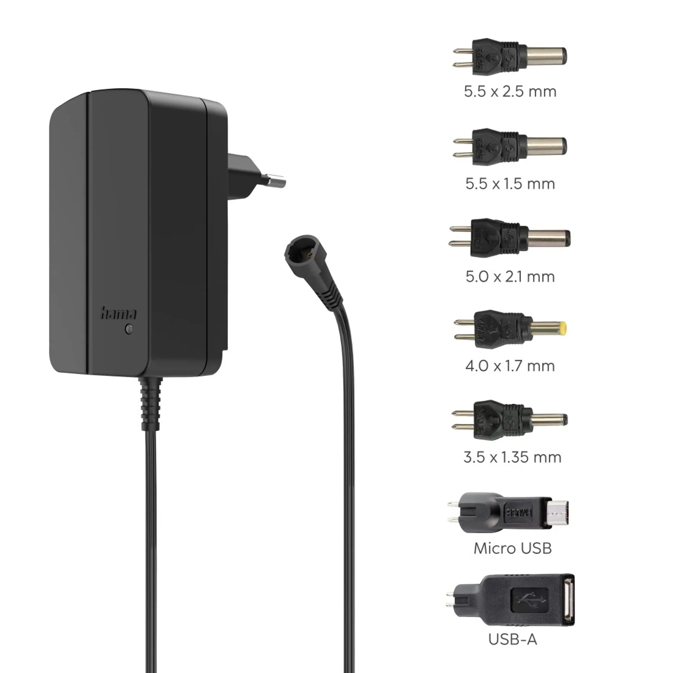 Universele netadapter - 2250mA - 27W - 7 adapters