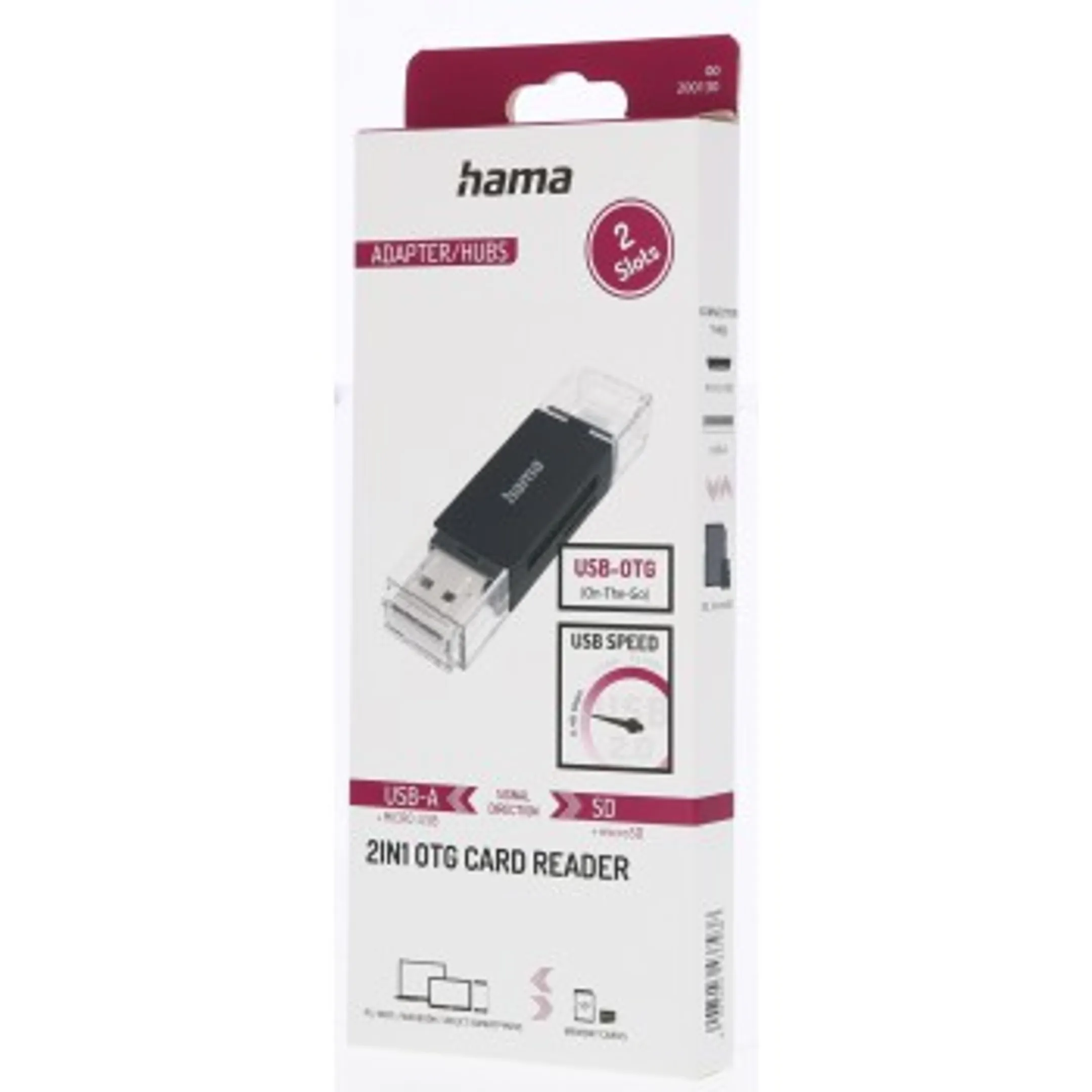 USB-kaartlezer - USB-A + Micro USB - USB 2.0 - SD/microSD