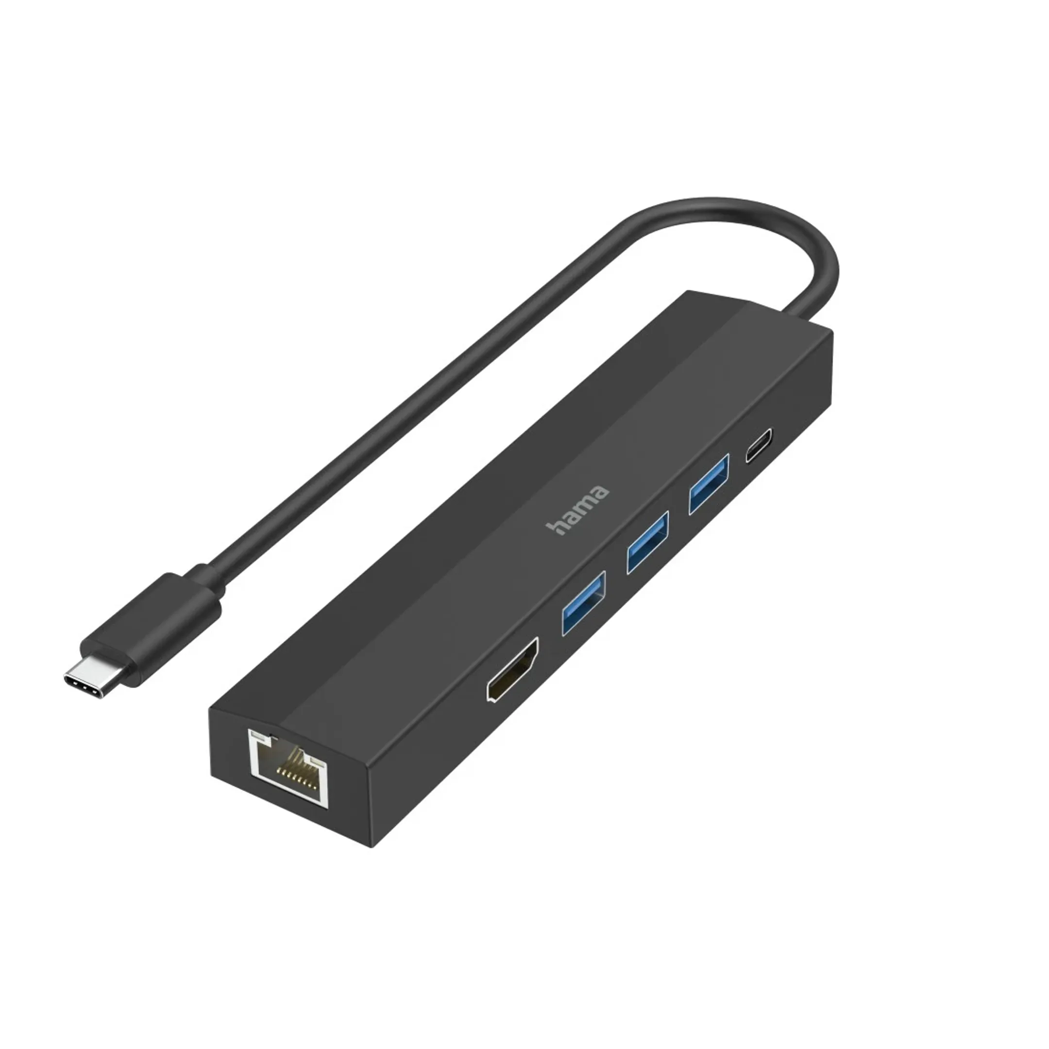 USB-C hub - Multi poort - 6 poorten - 3x USB-A, USB-C, HDMI, LAN/ethernet