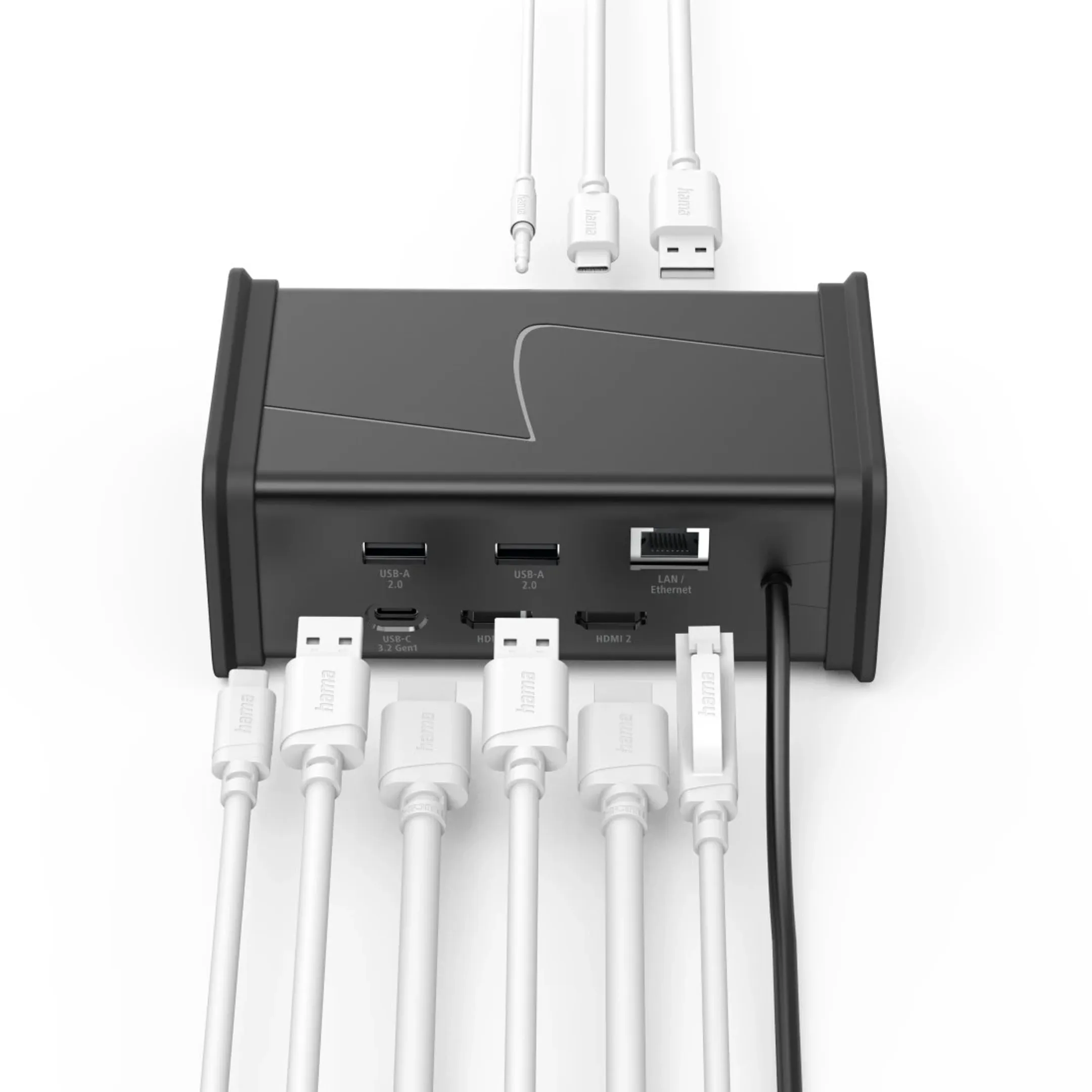 USB-C hub - 9 poorten - 2x HDMI, USB-A, USB-C, Lan / ethernet