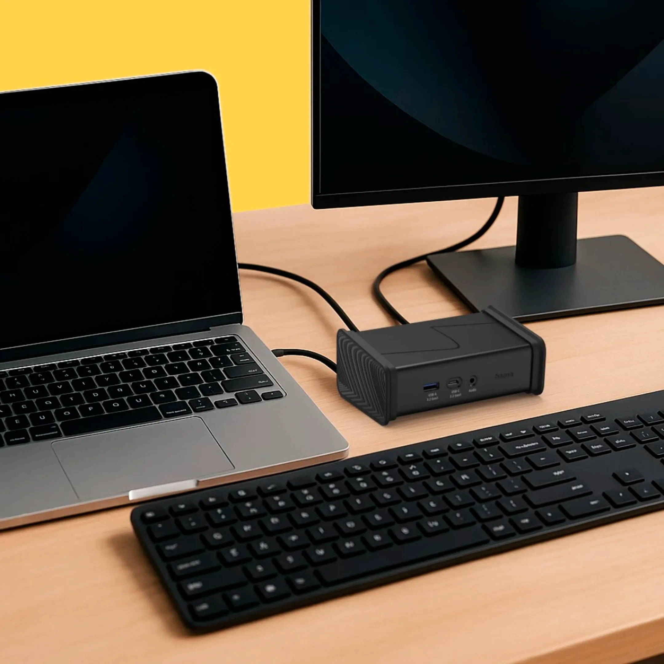 USB-C hub - 9 poorten - 2x HDMI, USB-A, USB-C, Lan / ethernet