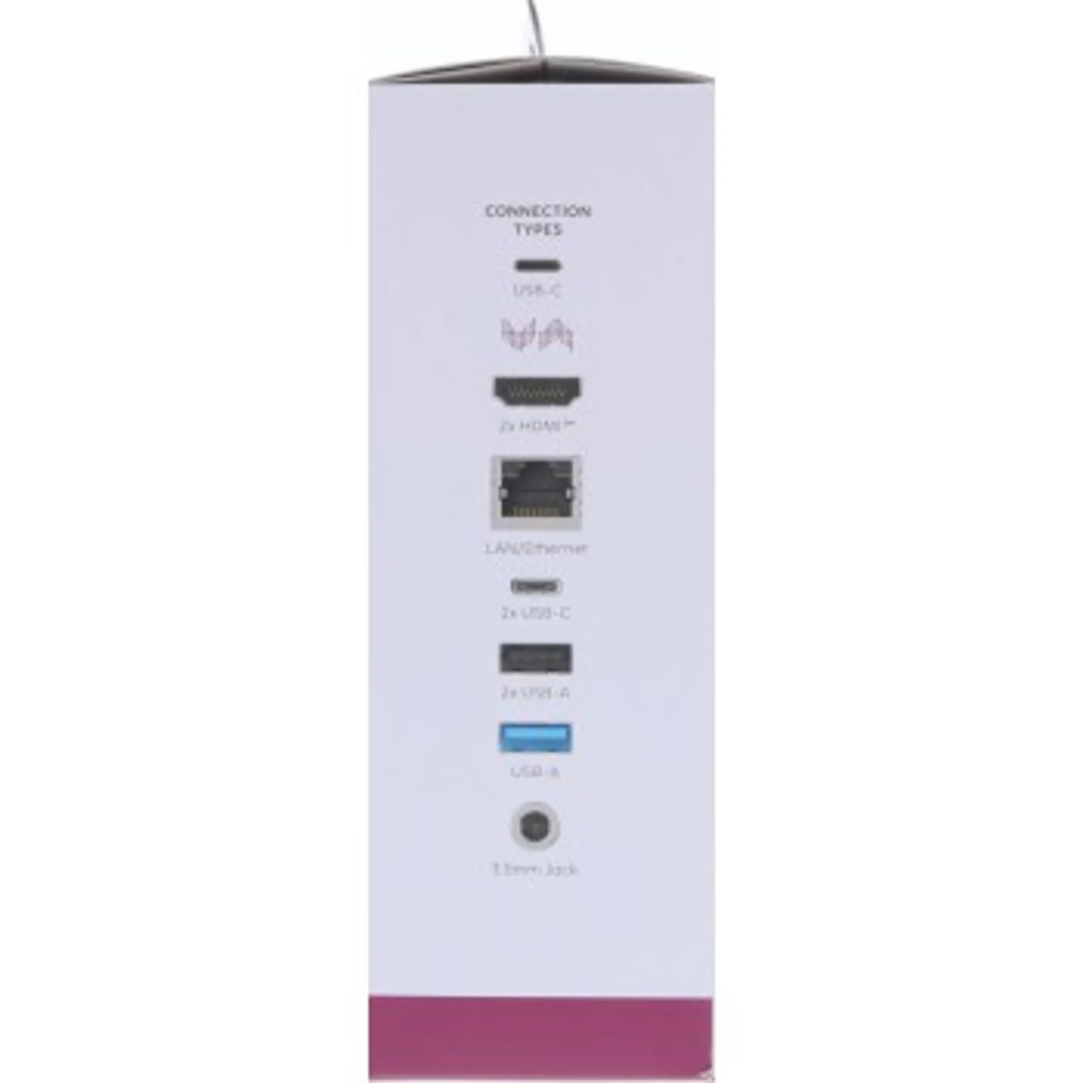 USB-C hub - 9 poorten - 2x HDMI, USB-A, USB-C, Lan / ethernet