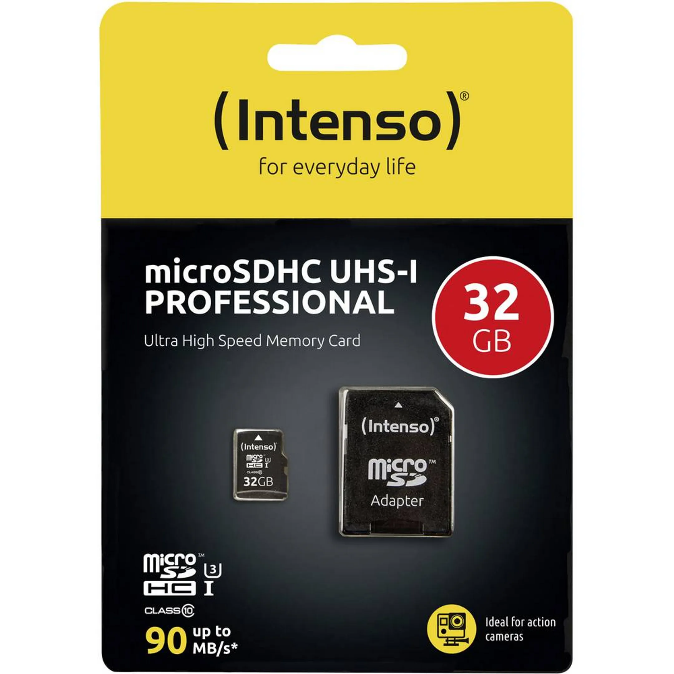 MicroSDHC-kaart 32 GB Class 10, UHS-I Incl. SD-adapter