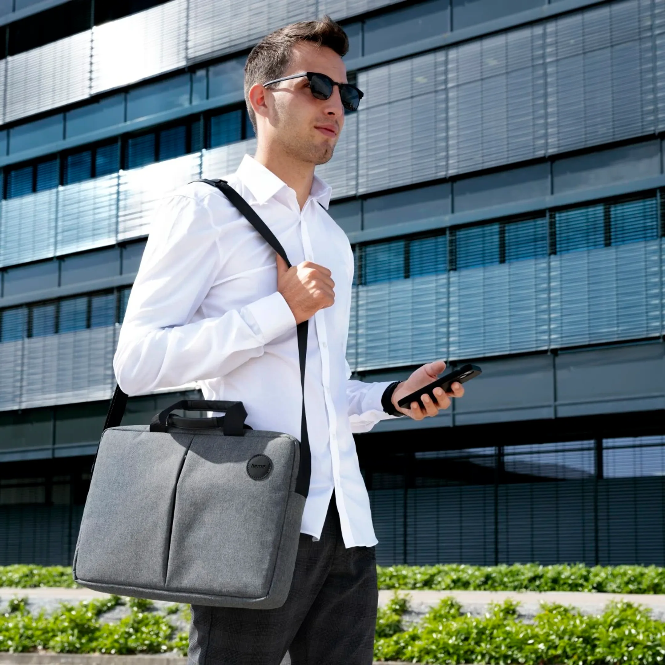 Laptop- Tas "Genua", tot 40 cm (15,6") - Grijs