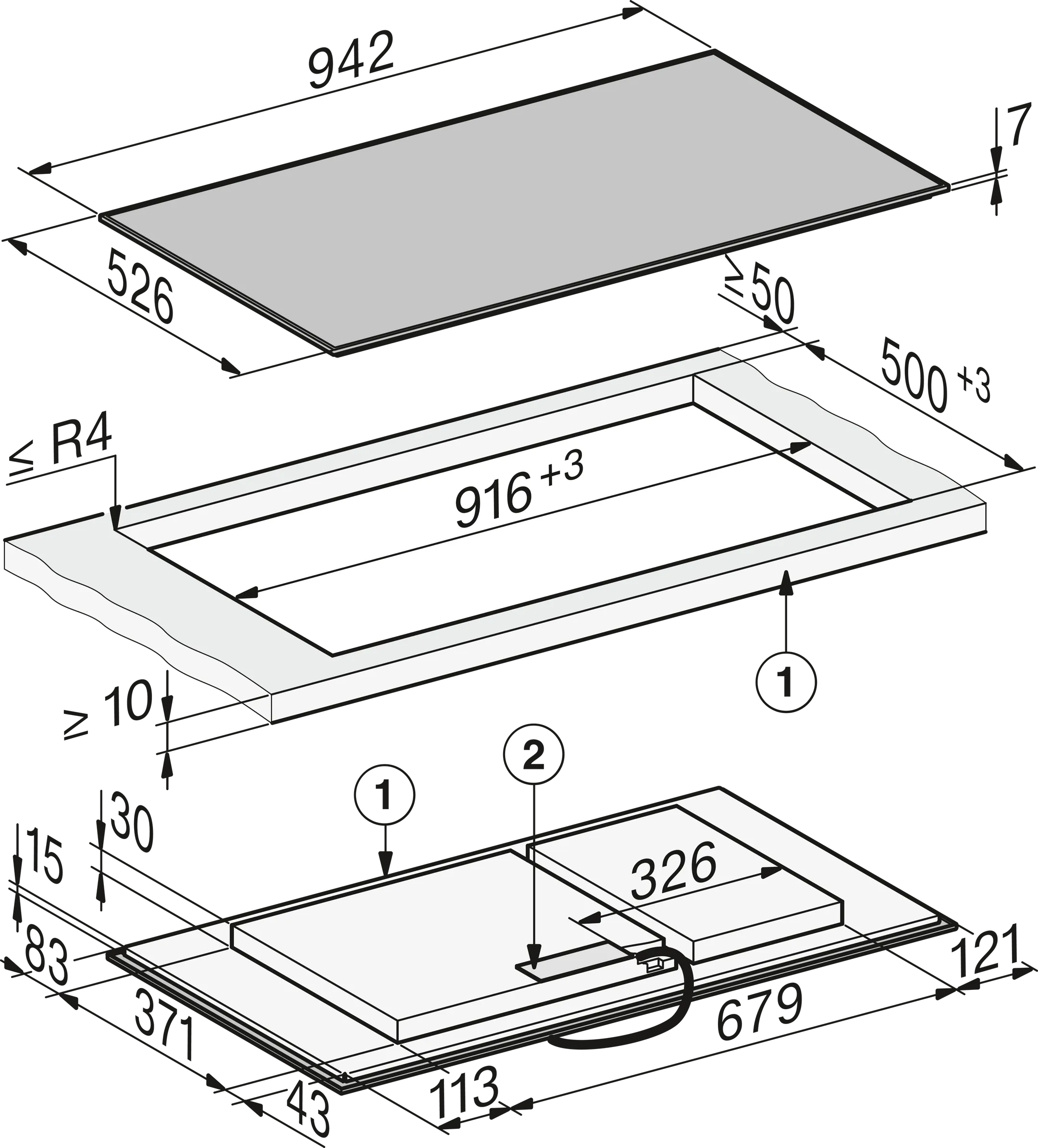 Taque induction KM 8595 FR