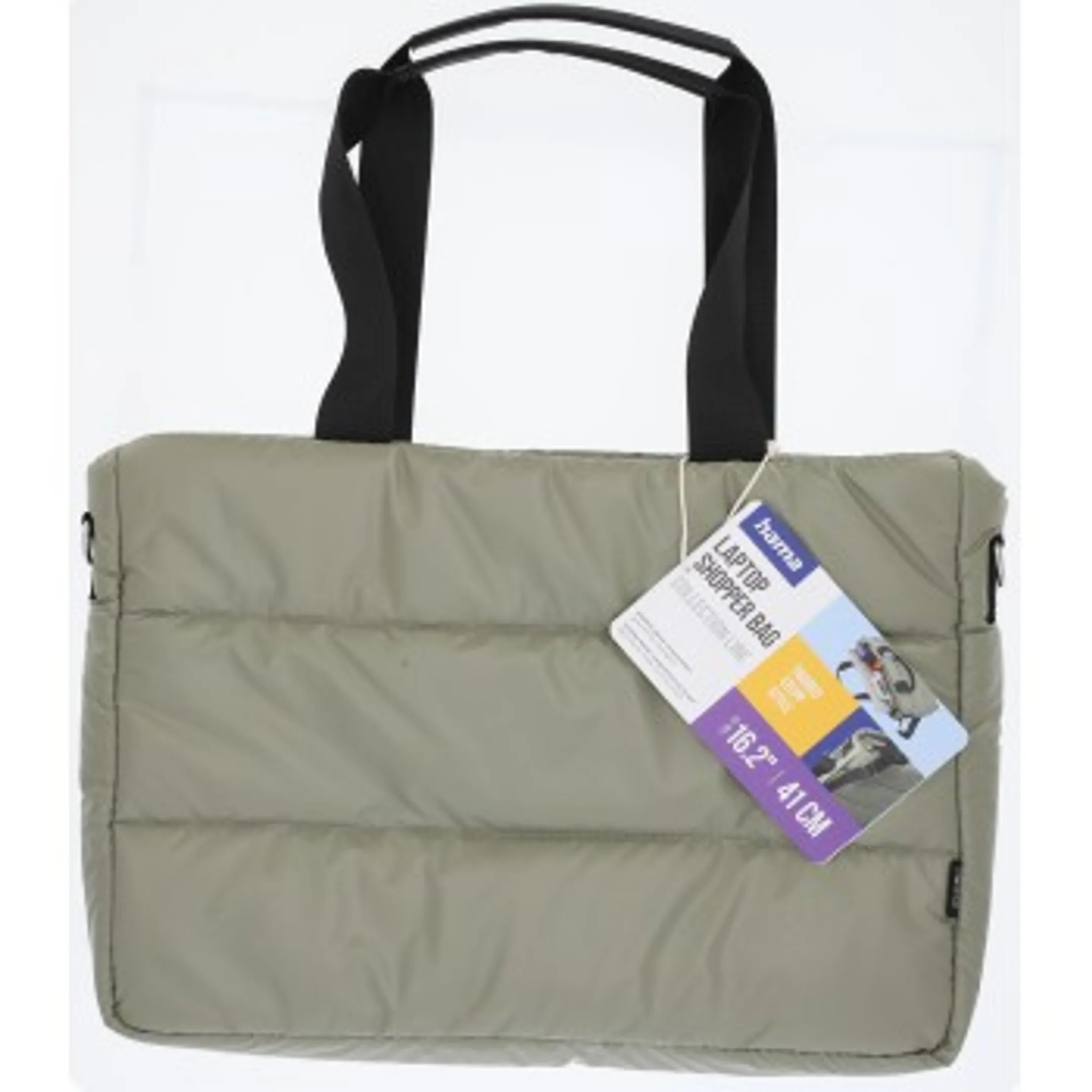 Laptop-tas "Stepp", shopper, tot 41 cm (16,2") - Saliegroen